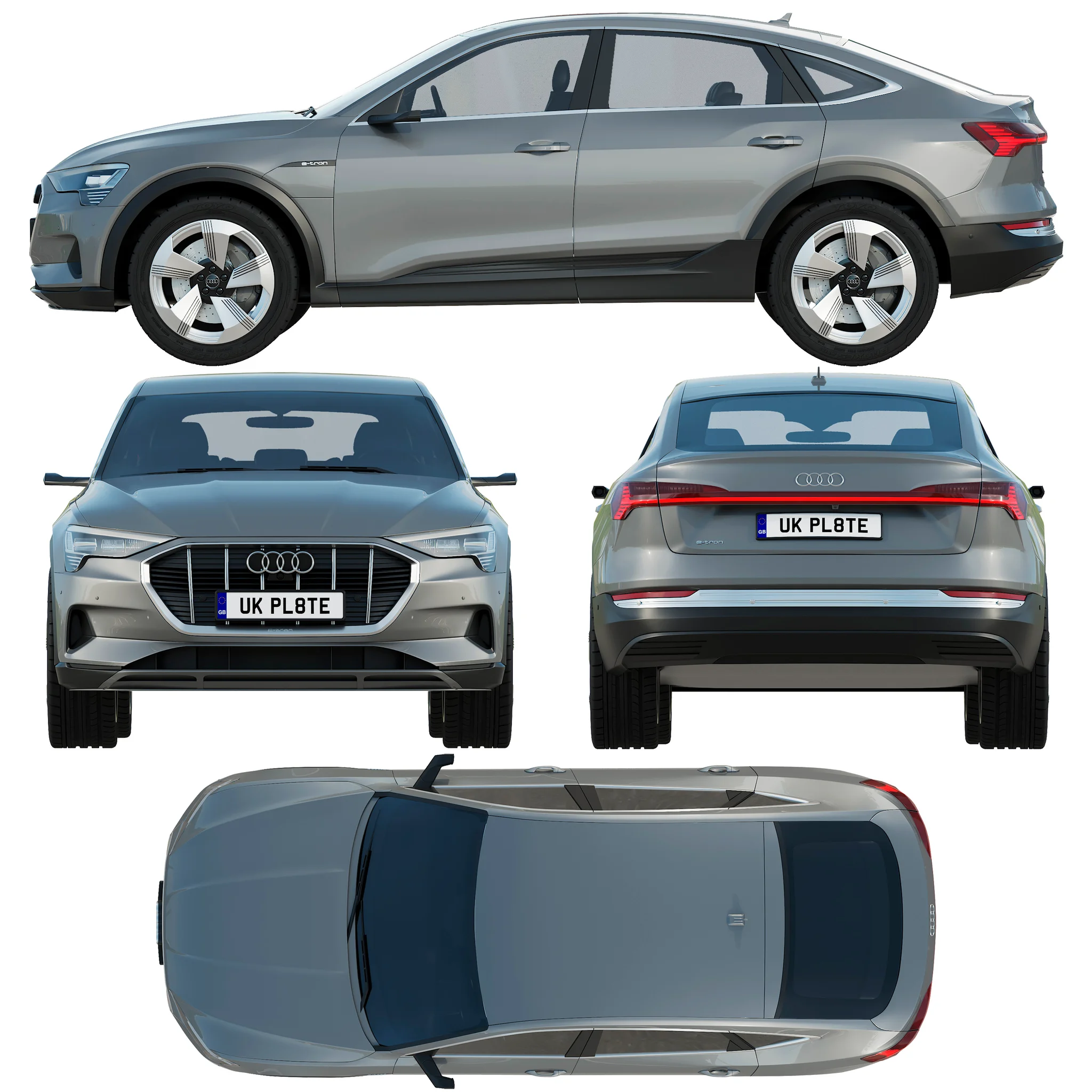 Audi E‑Tron Sportback, 3D model preview 21