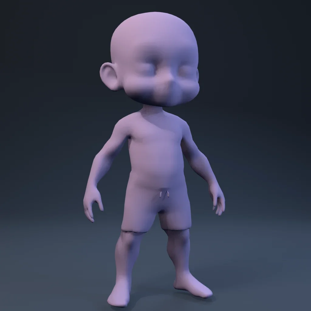Basemesh Stylized Kid 02