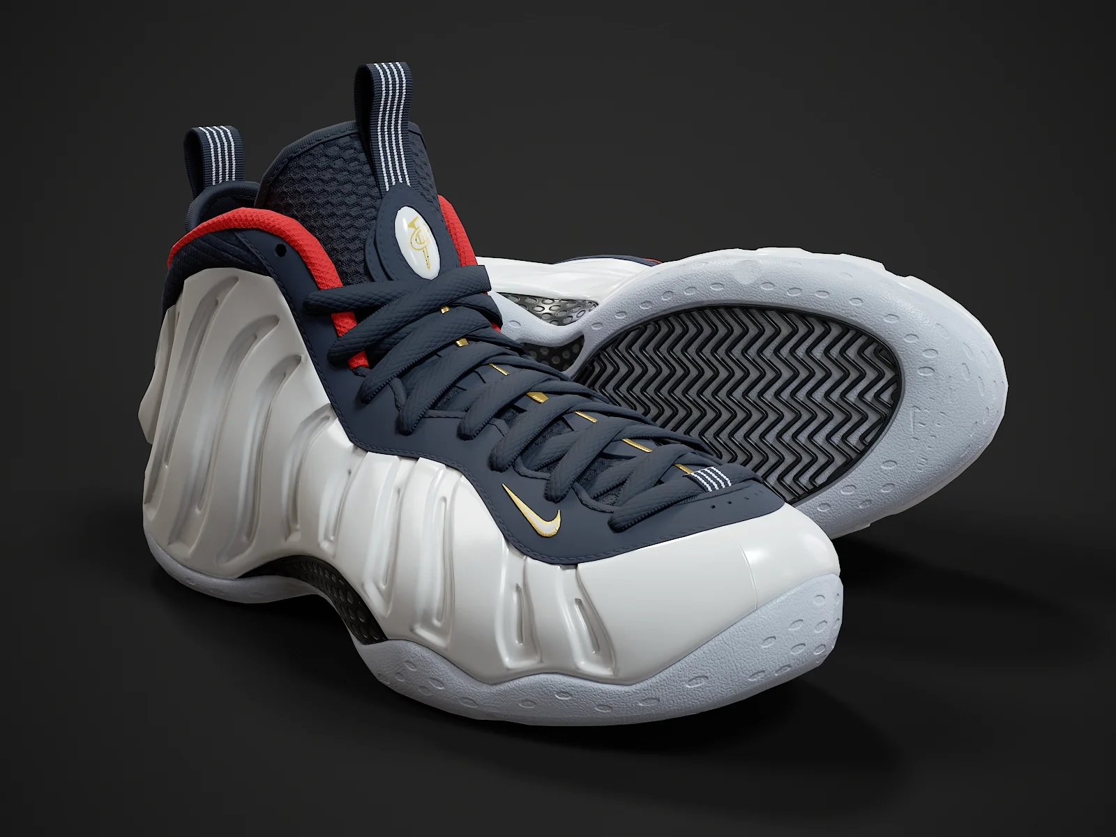 Nike Air Foamposite-3, 3D model preview 1