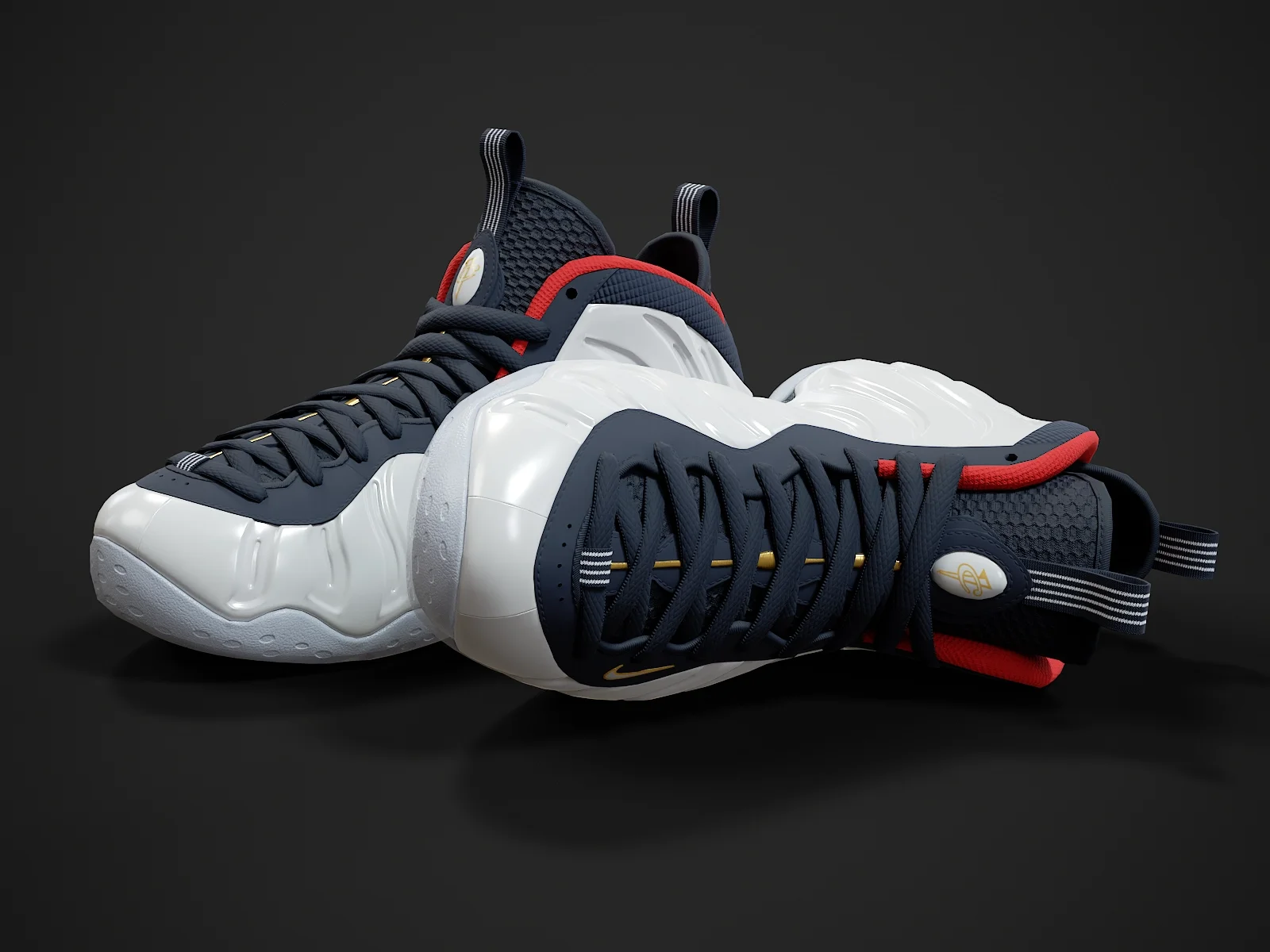 Nike Air Foamposite-3, 3D model preview 3