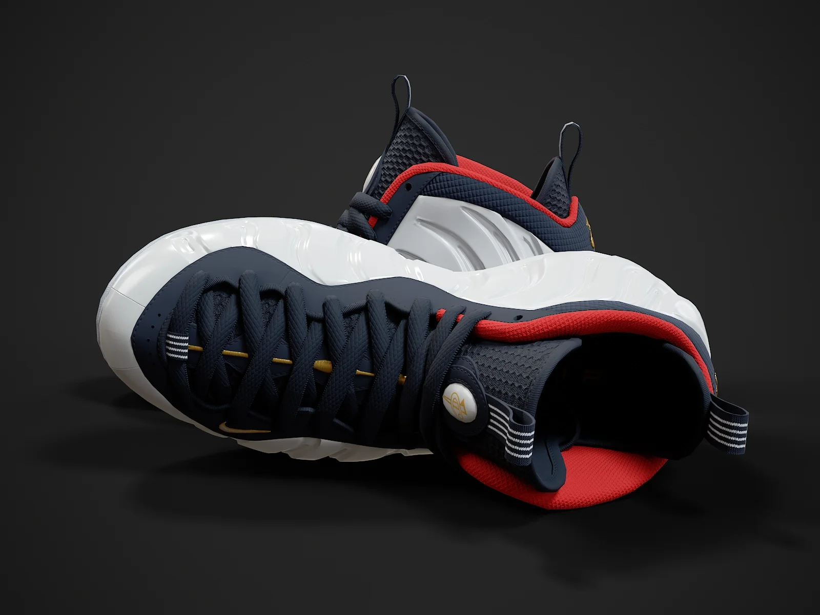 Nike Air Foamposite-3, 3D model preview 4