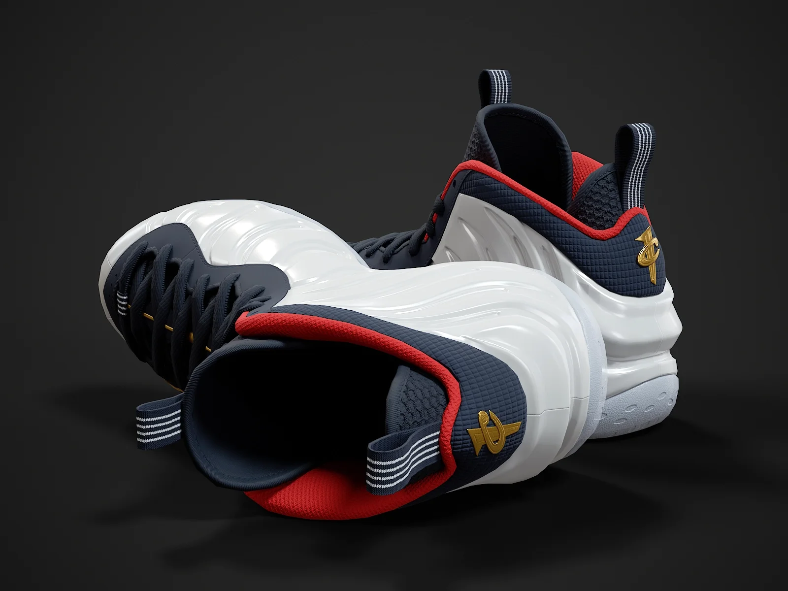 Nike Air Foamposite-3, 3D model preview 5