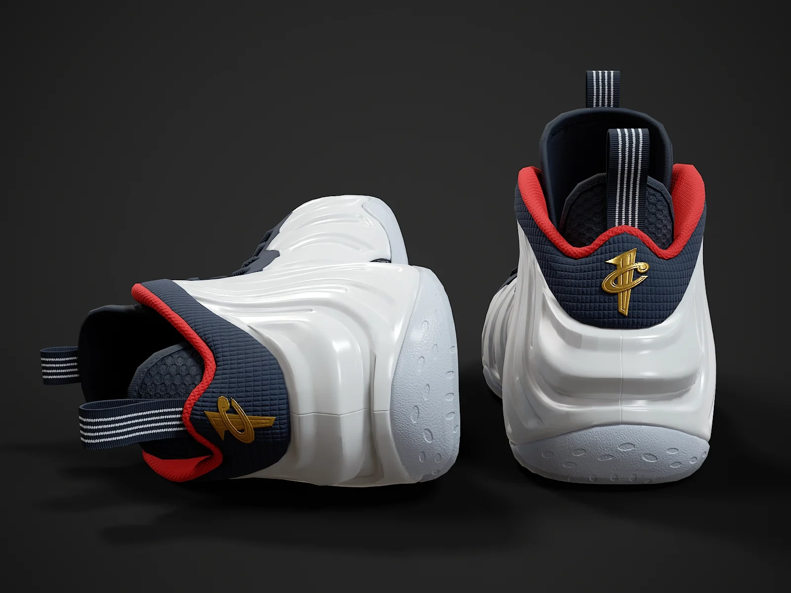 Nike Air Foamposite-3, 3D model preview 6