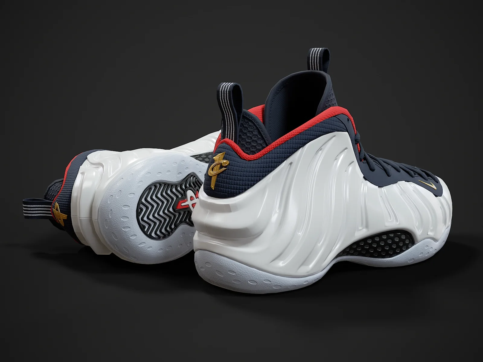 Nike Air Foamposite-3, 3D model preview 7