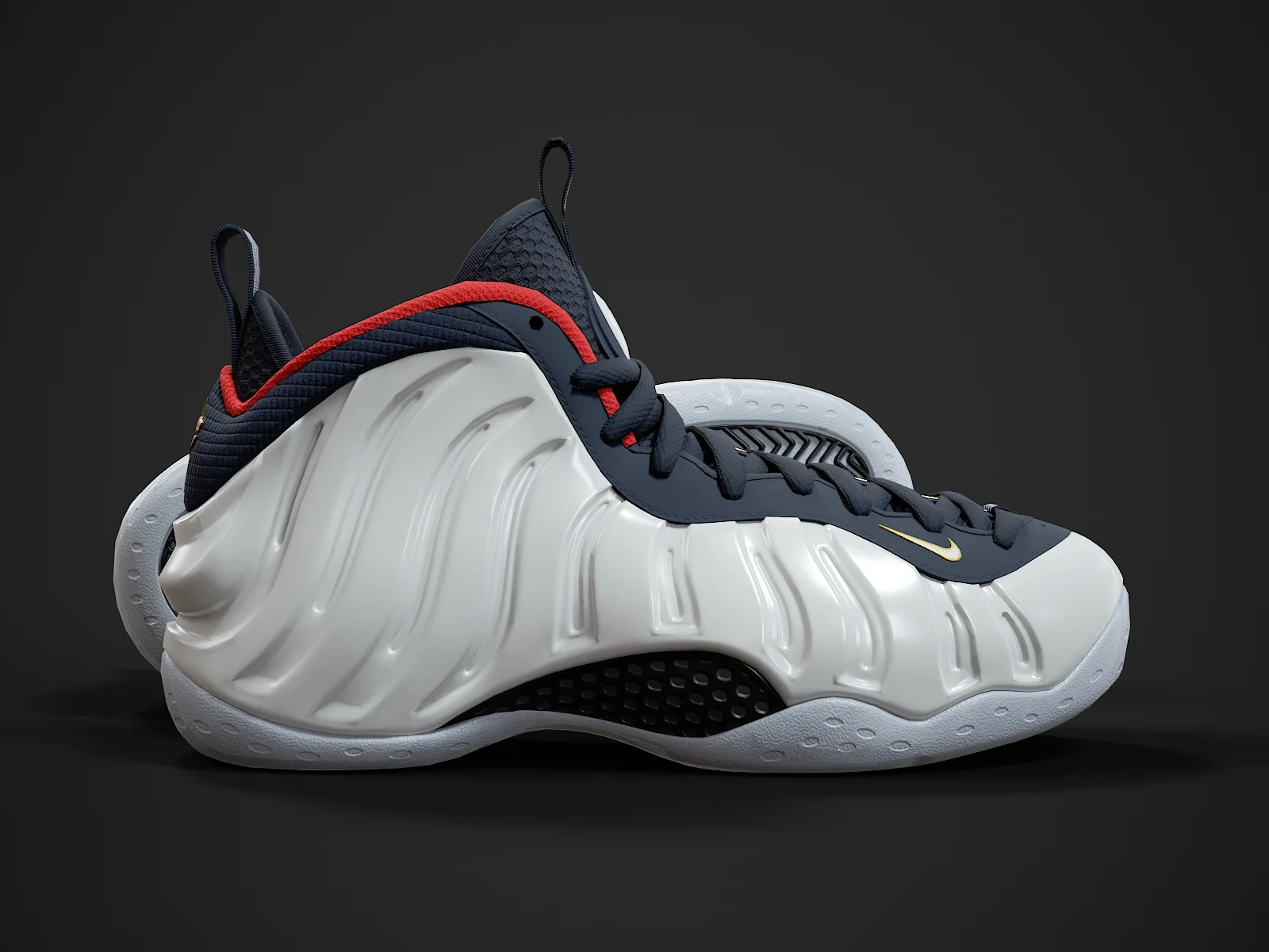 Nike Air Foamposite-3, 3D model preview 8