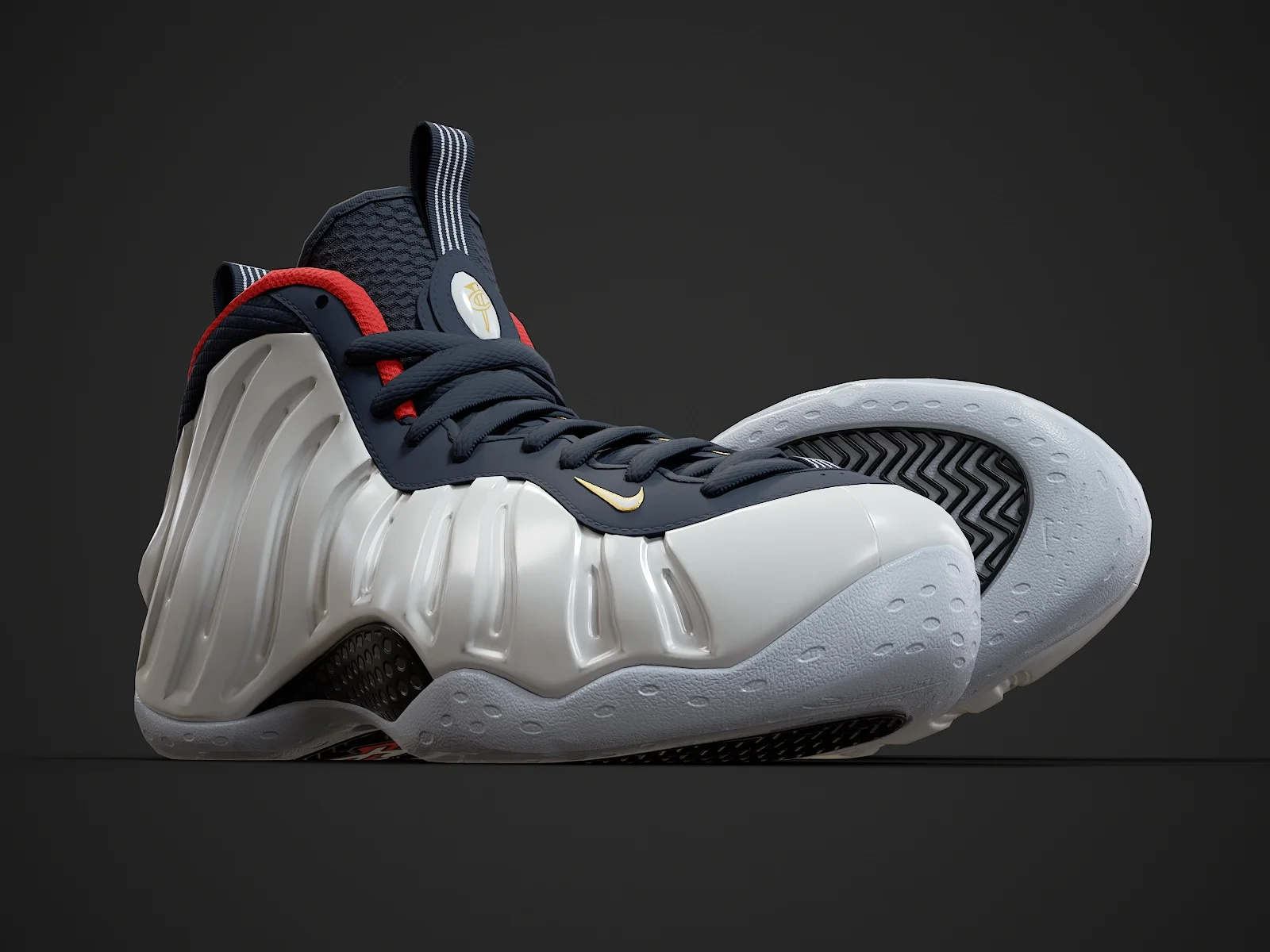 Nike Air Foamposite-3, 3D model preview 9