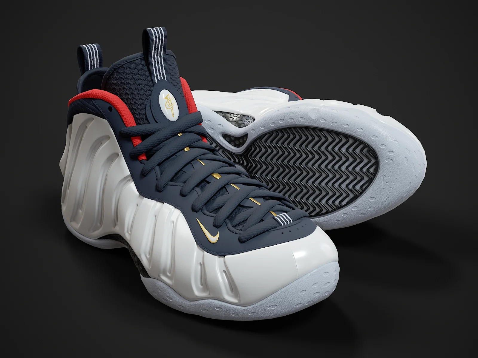 Nike Air Foamposite-3, 3D model preview 10