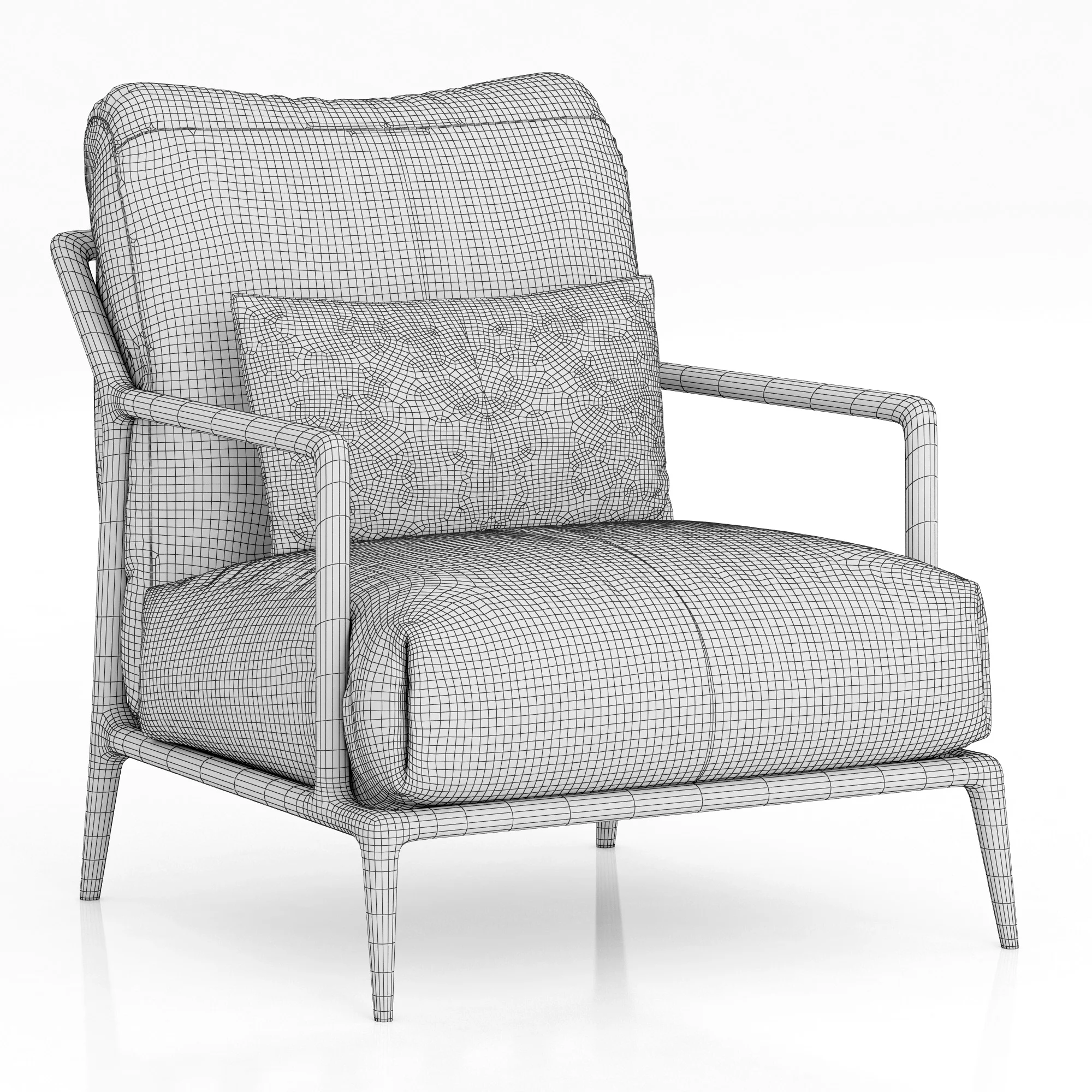 Philipp Selva INDIGO Armchair, 3D model preview 2