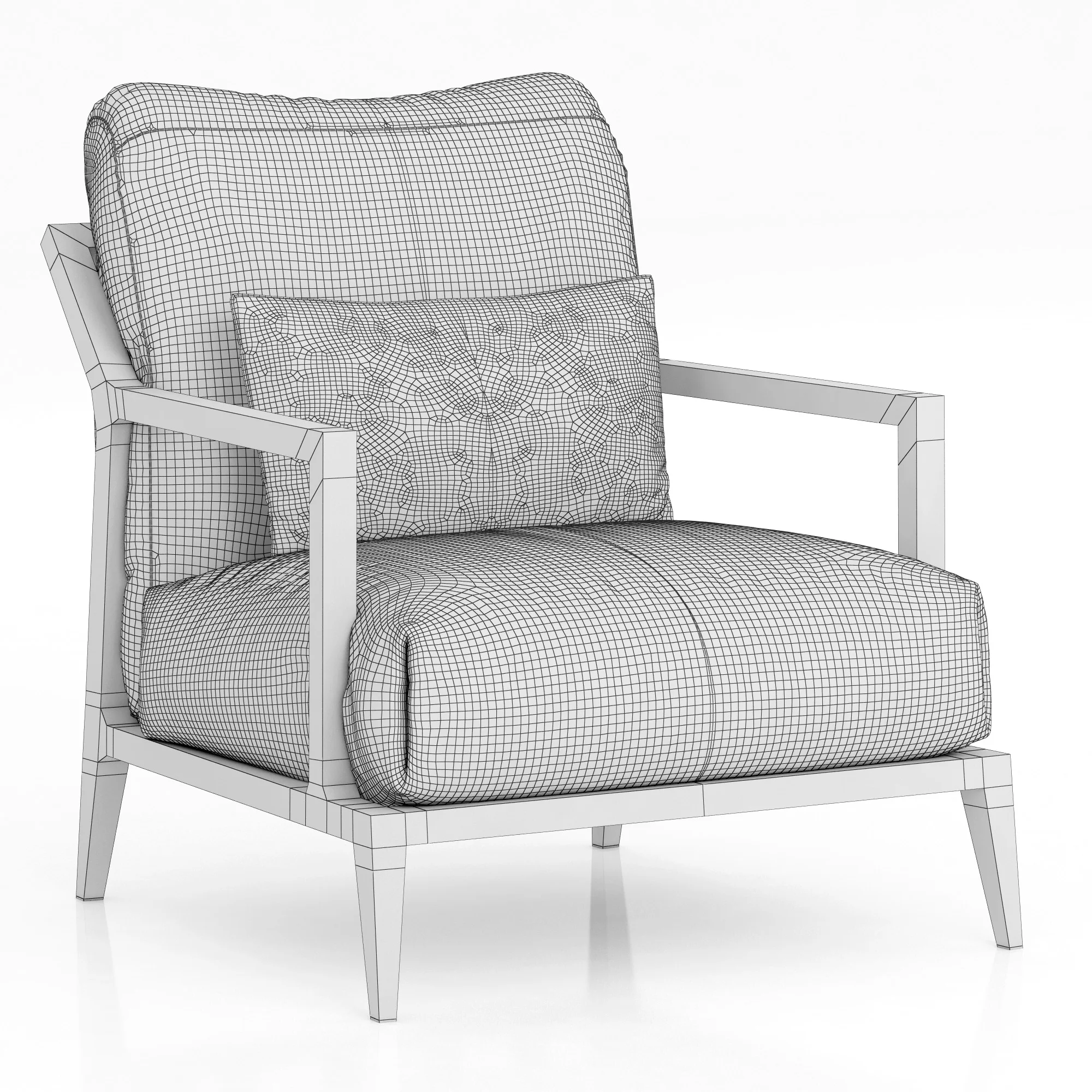 Philipp Selva INDIGO Armchair, 3D model preview 3