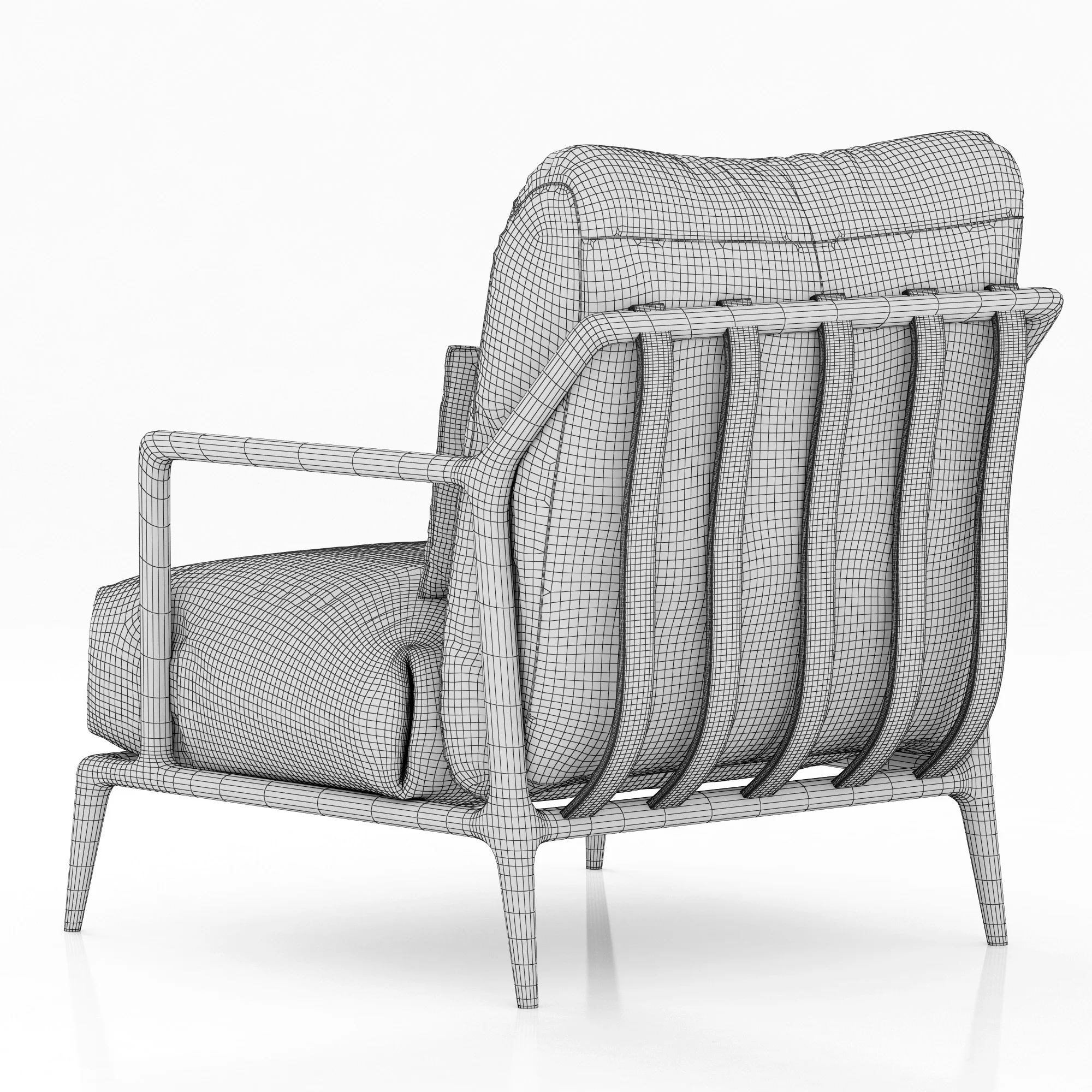 Philipp Selva INDIGO Armchair, 3D model preview 7