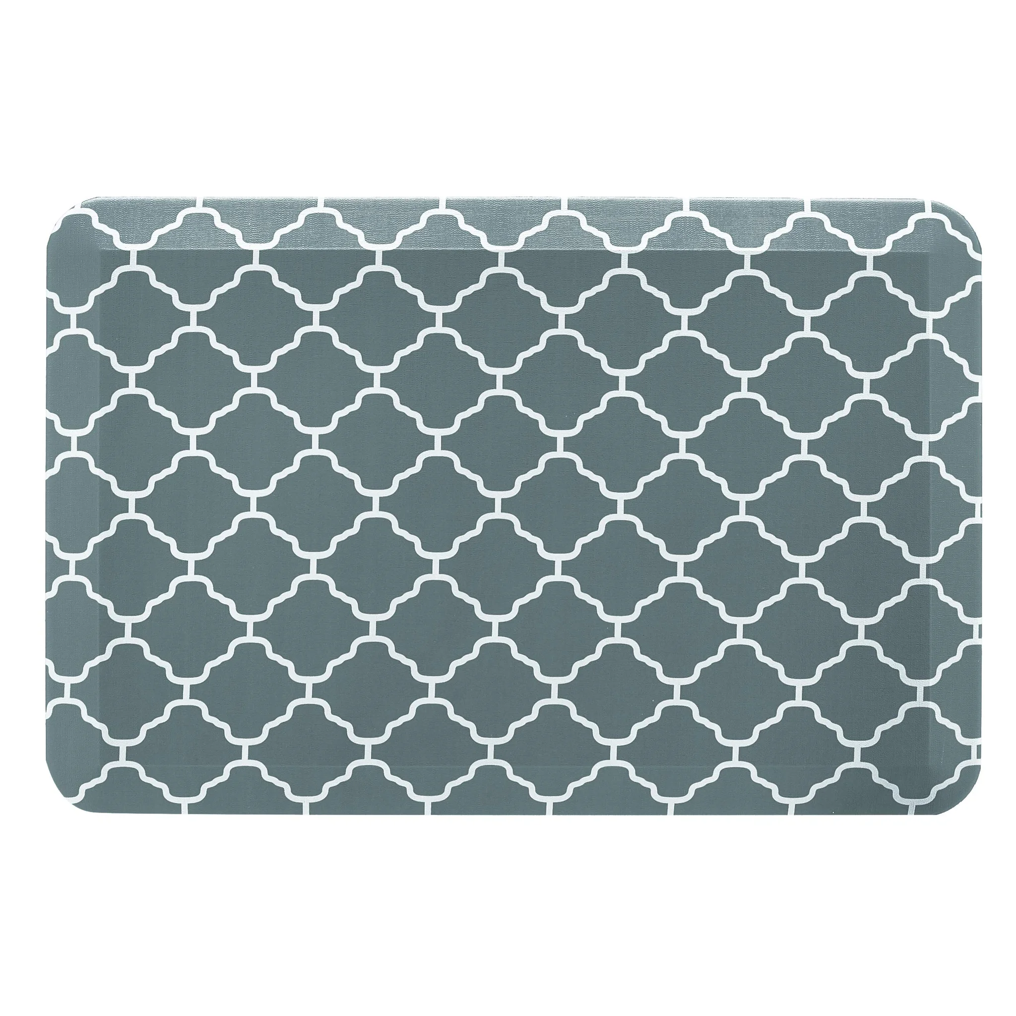 Teal Moroccan Trellis Anti-Fatigue Kitchen Floor Mat