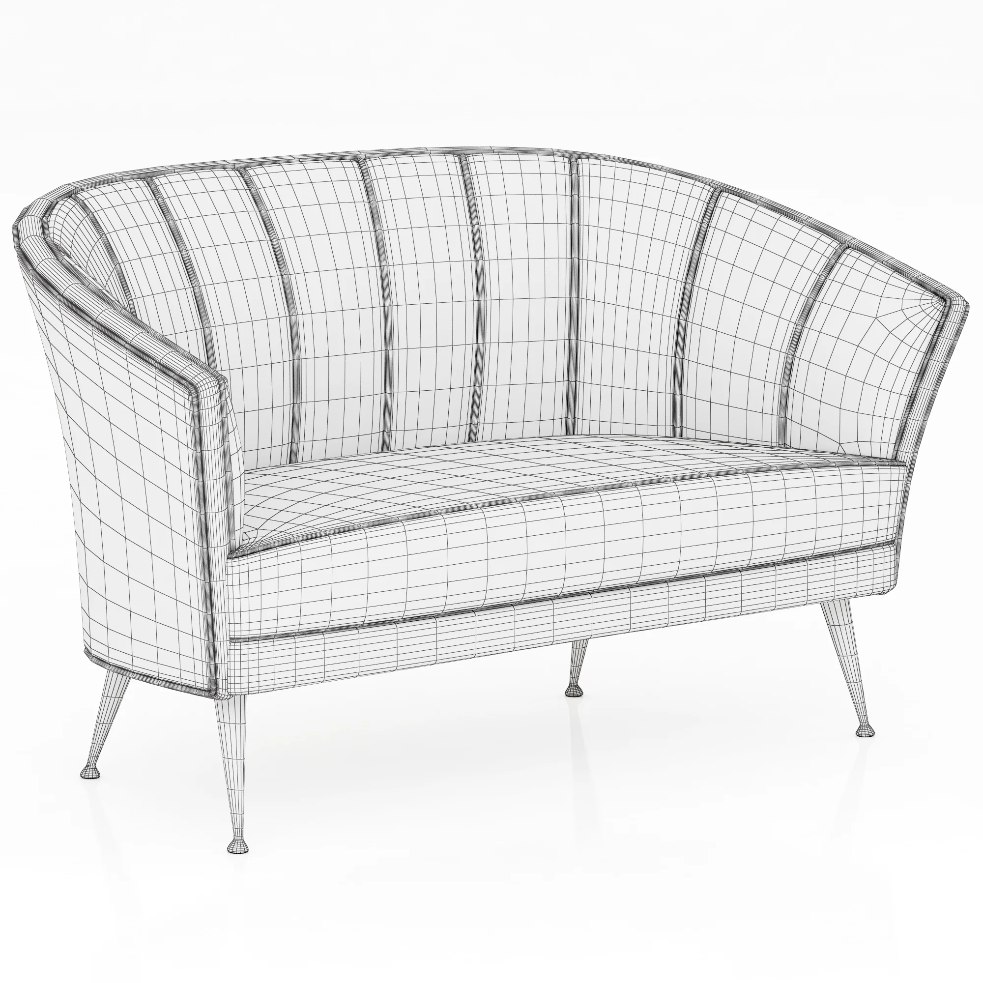 Brabbu Maya 2 Seat Sofa — 3D model preview 4