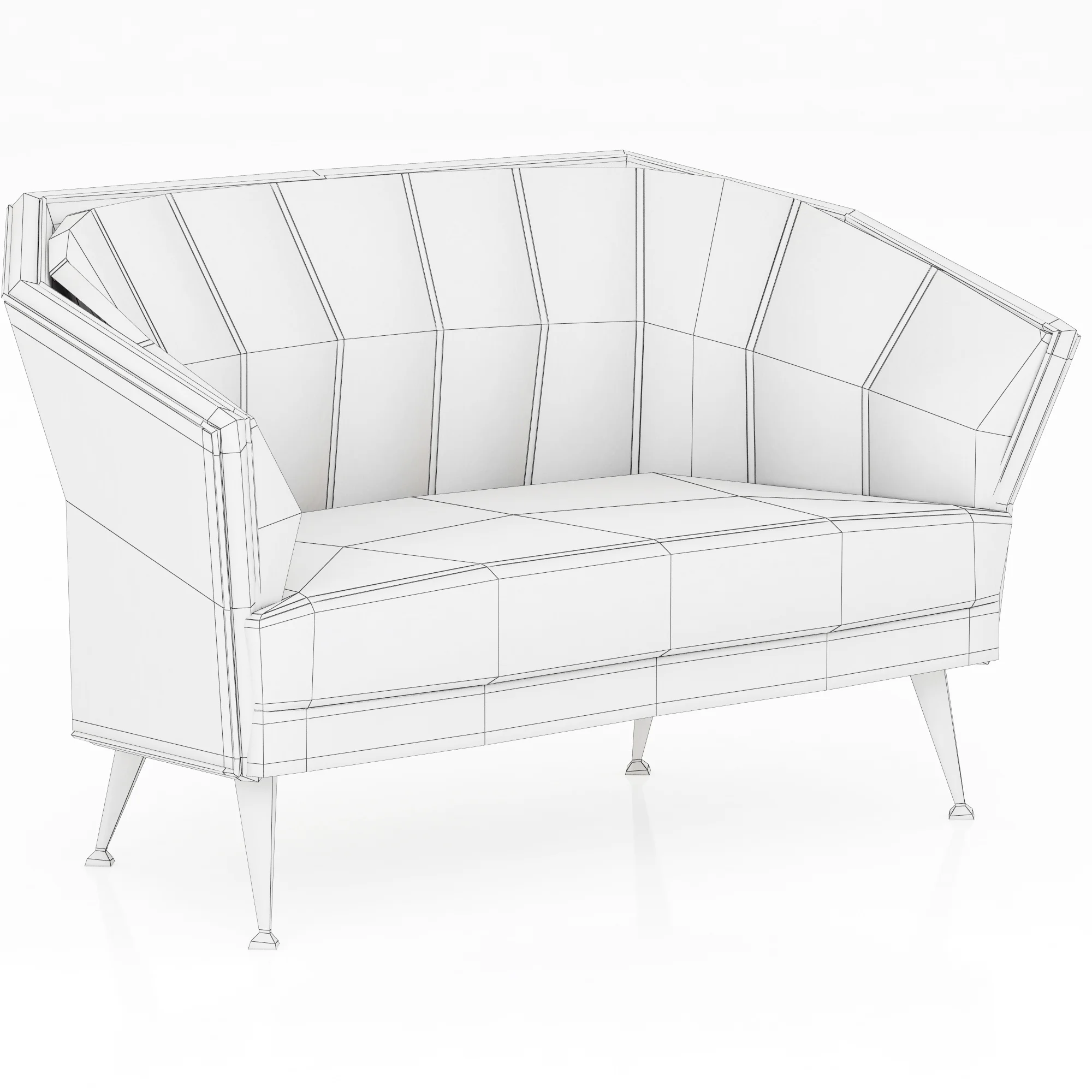 Brabbu Maya 2 Seat Sofa — 3D model preview 5