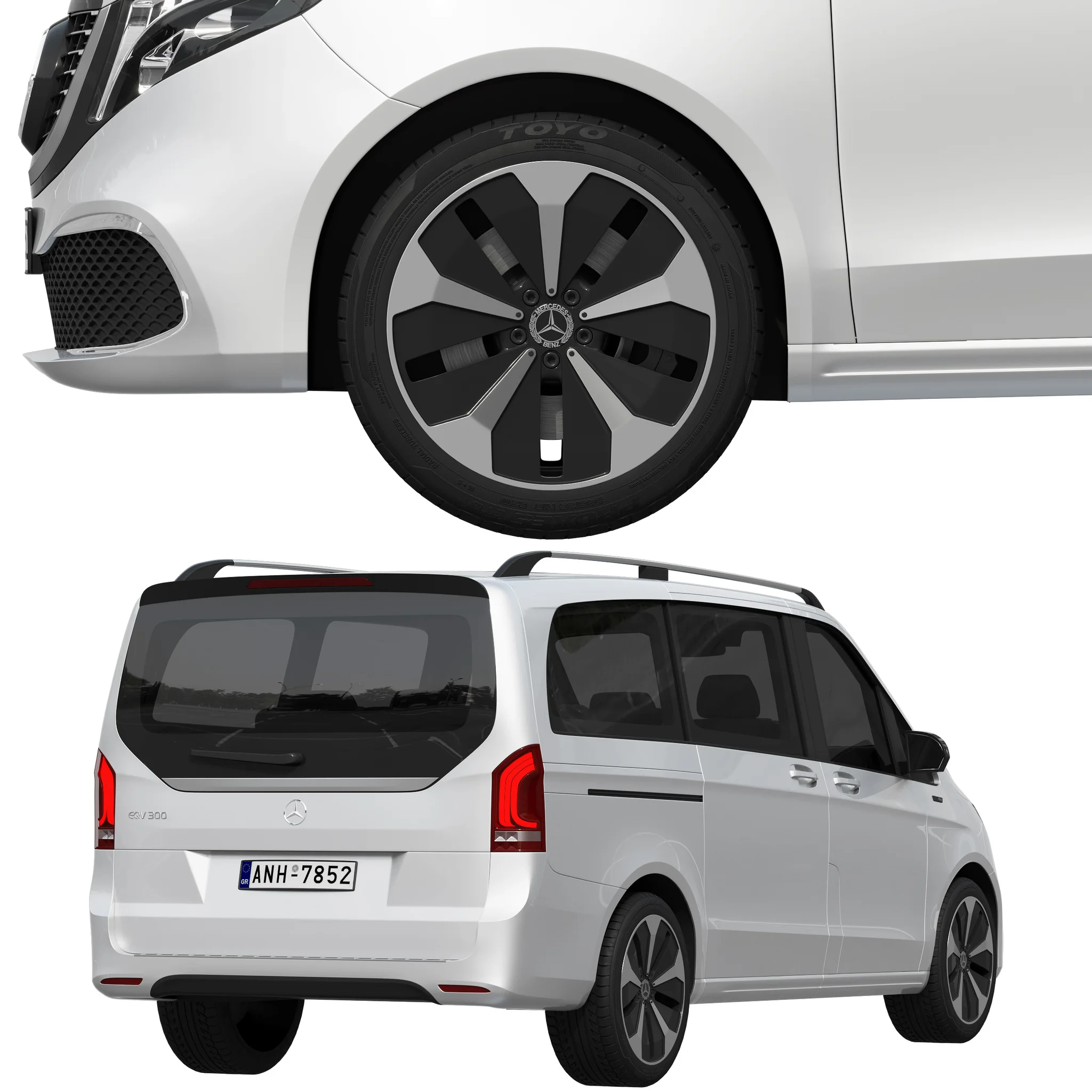 Mercedes Benz EQV, 3D model preview 2