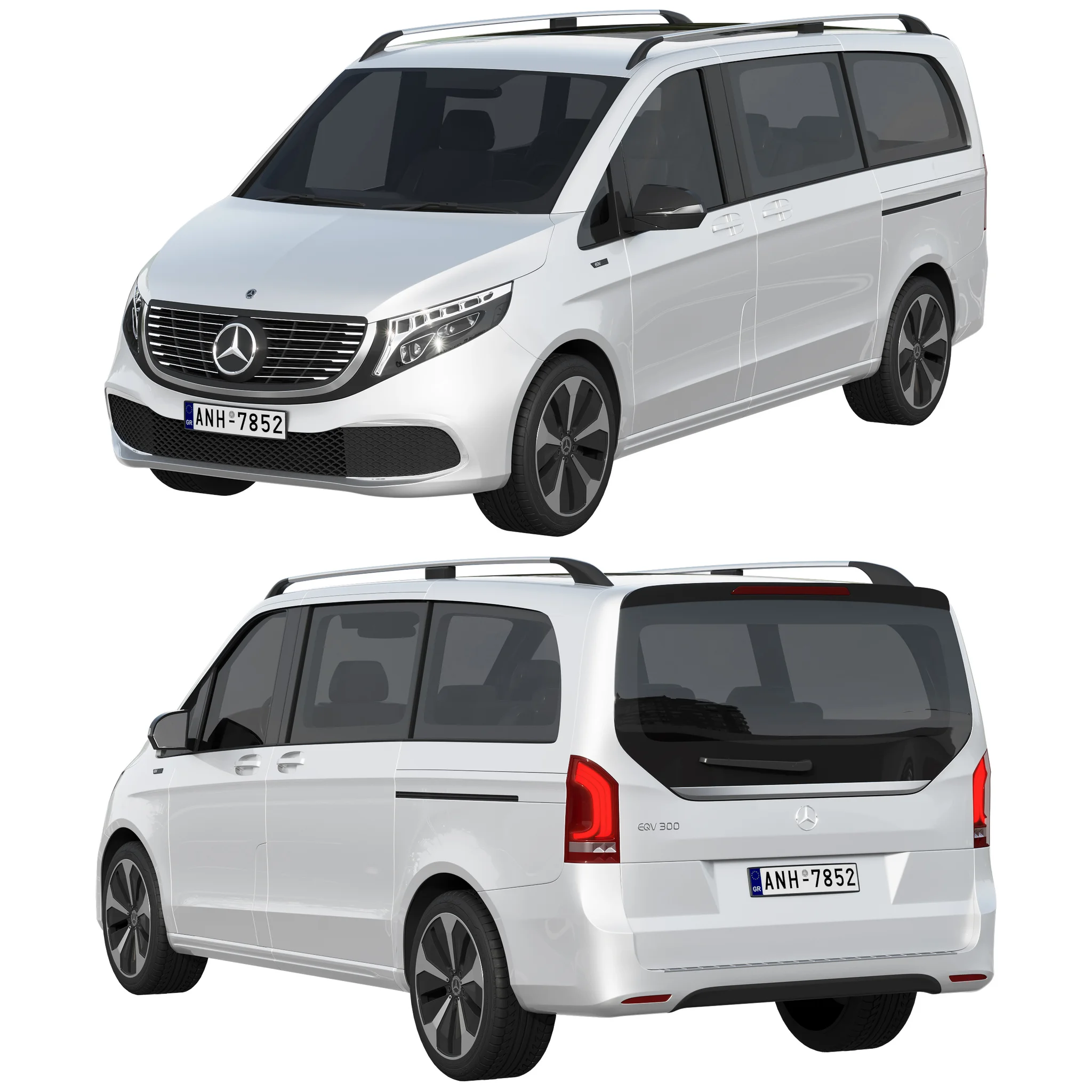 Mercedes Benz EQV, 3D model preview 7
