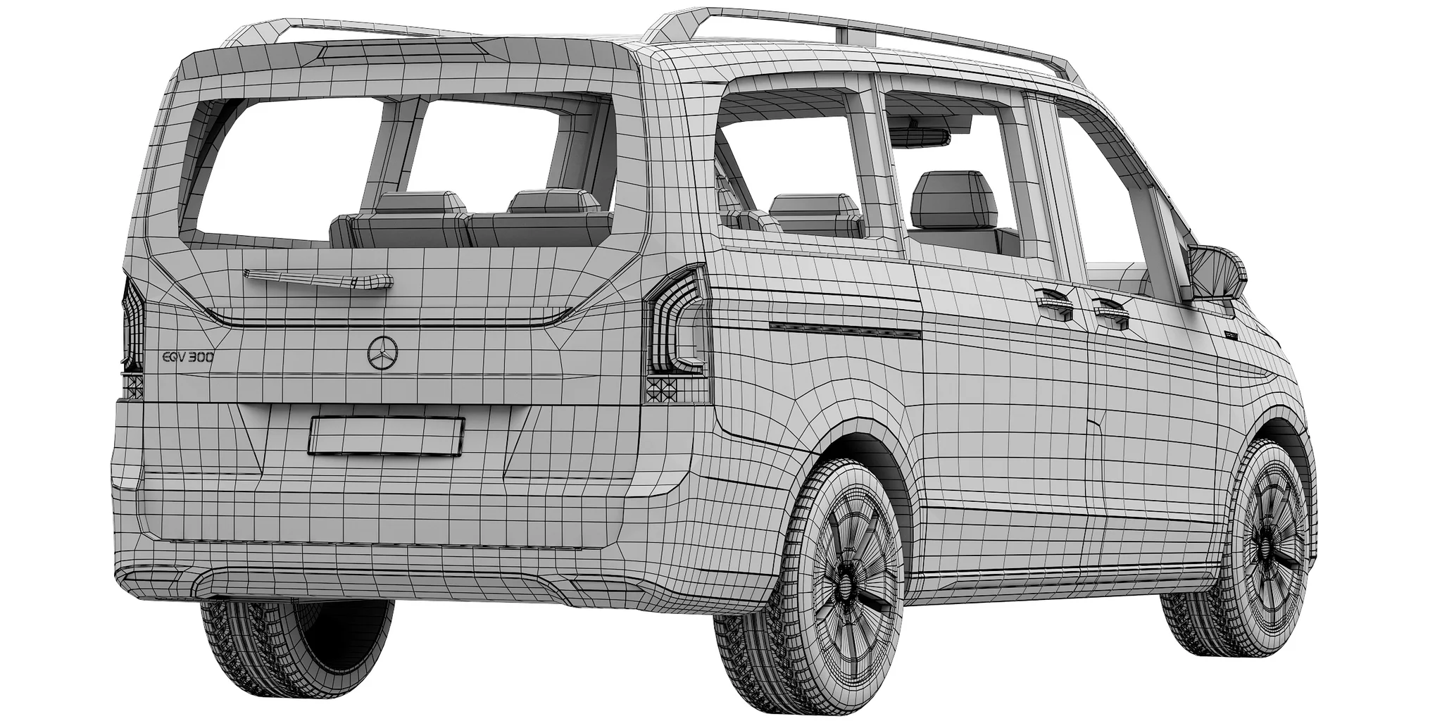 Mercedes Benz EQV, 3D model preview 8