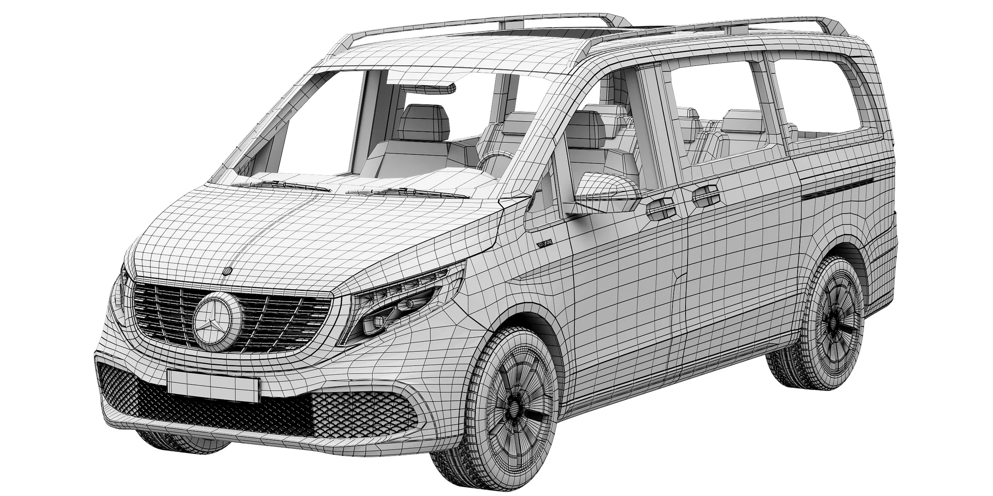 Mercedes Benz EQV, 3D model preview 12
