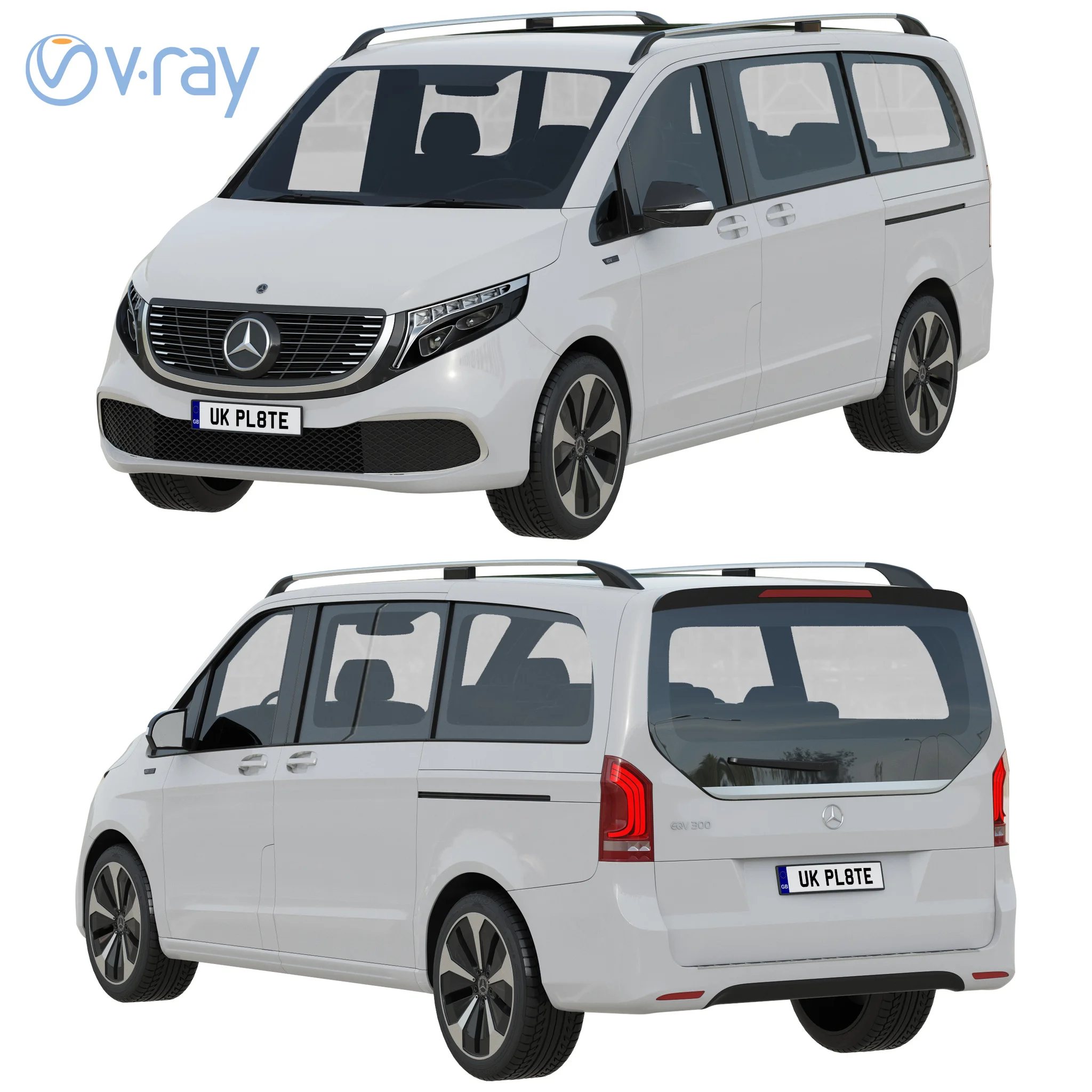 Mercedes Benz EQV, 3D model preview 14
