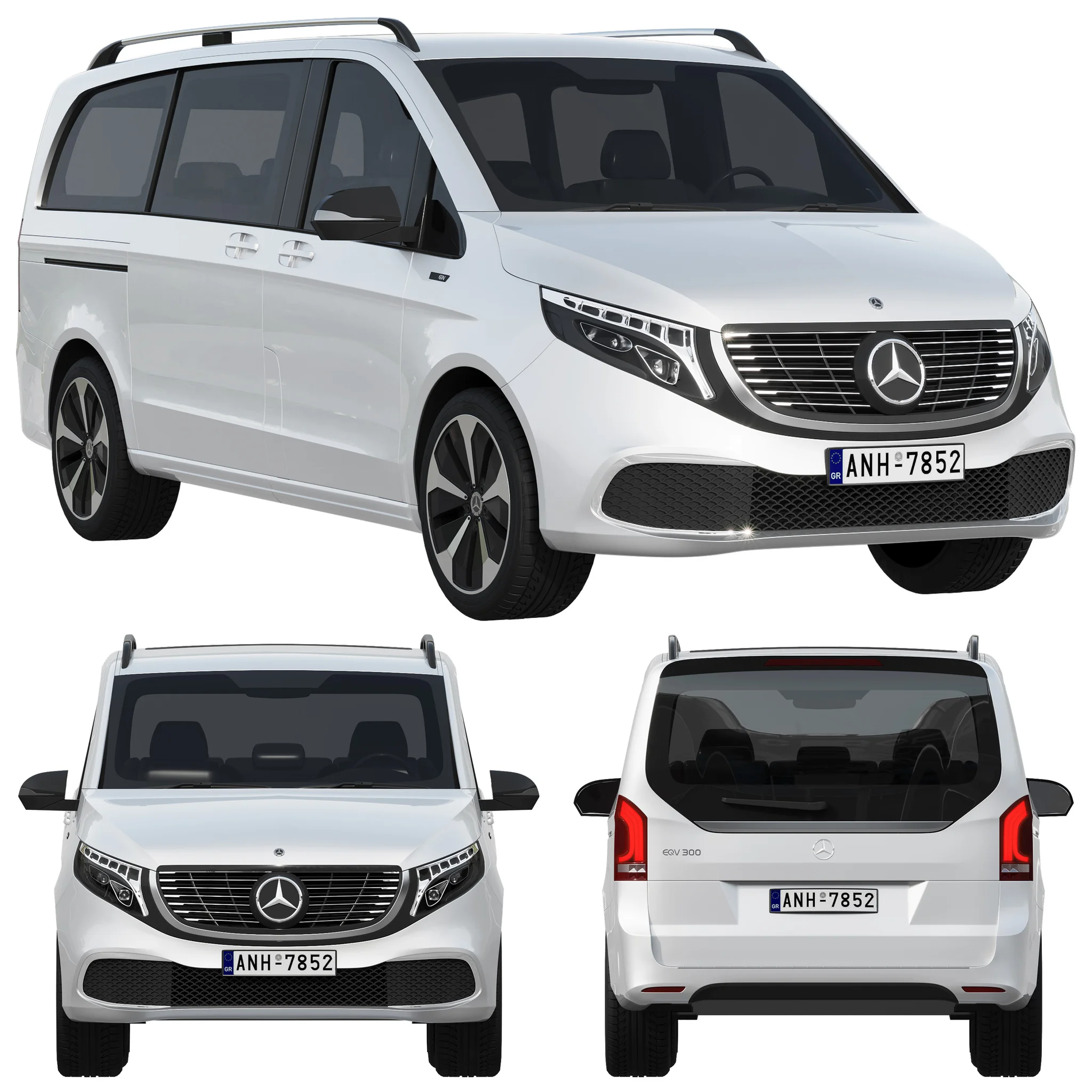 Mercedes Benz EQV, 3D model preview 16