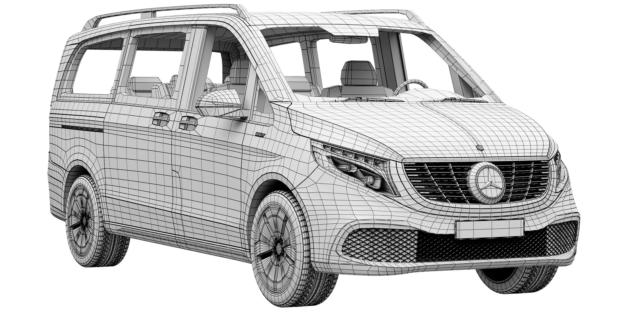 Mercedes Benz EQV, 3D model preview 17