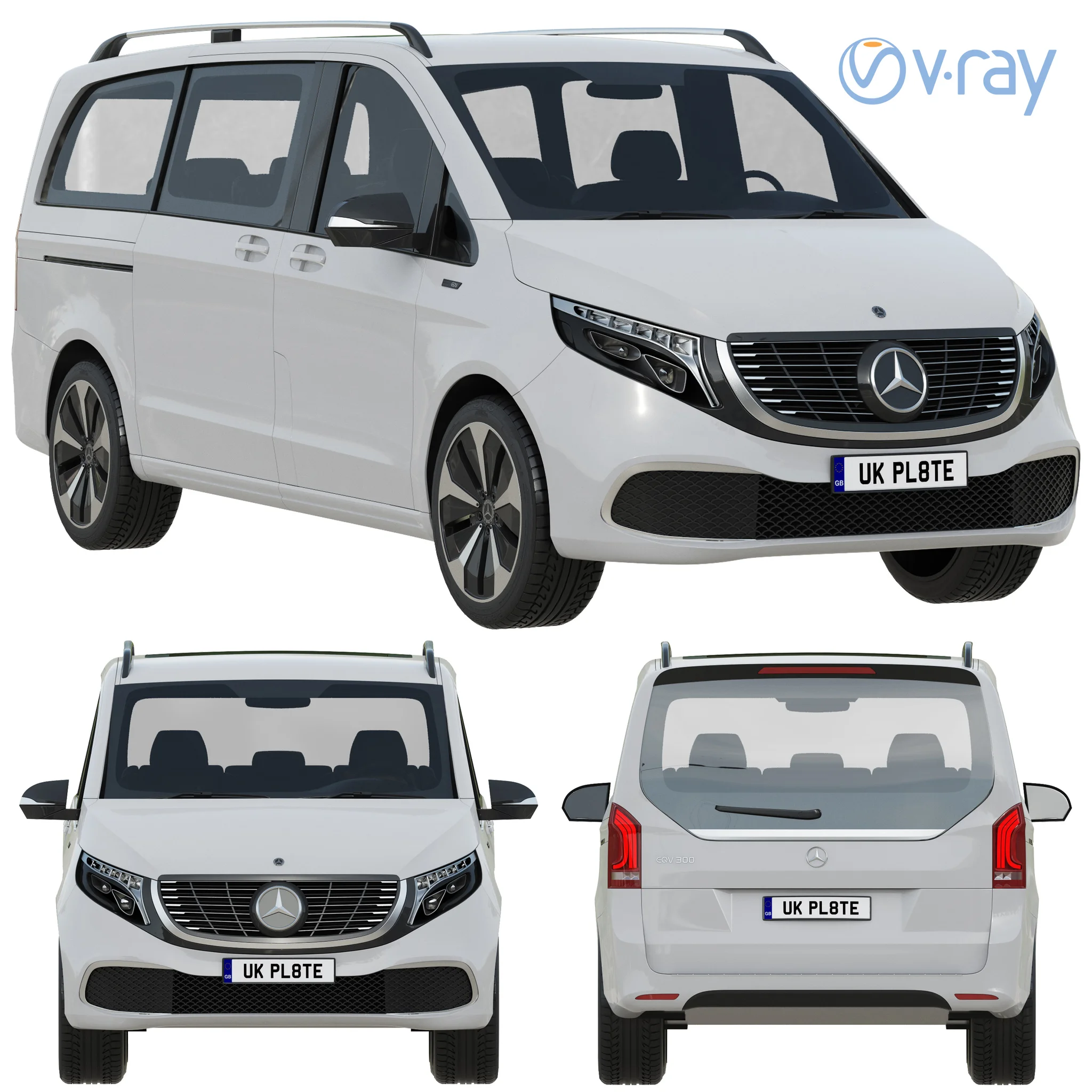 Mercedes Benz EQV, 3D model preview 20