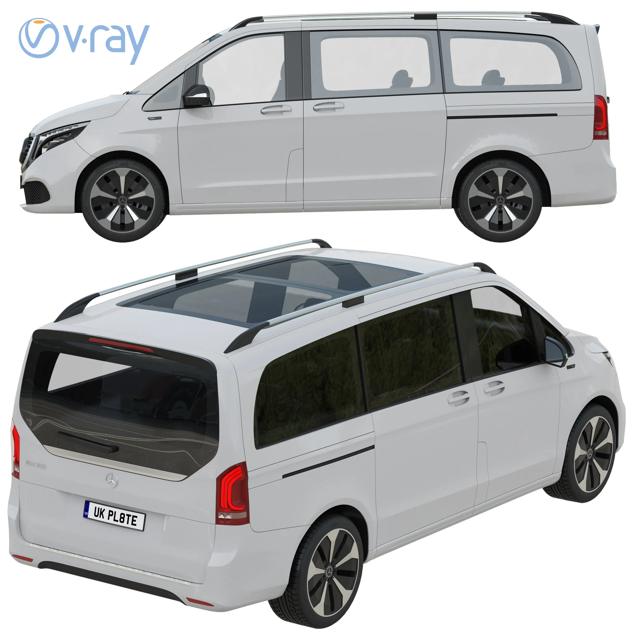 Mercedes Benz EQV, 3D model preview 30