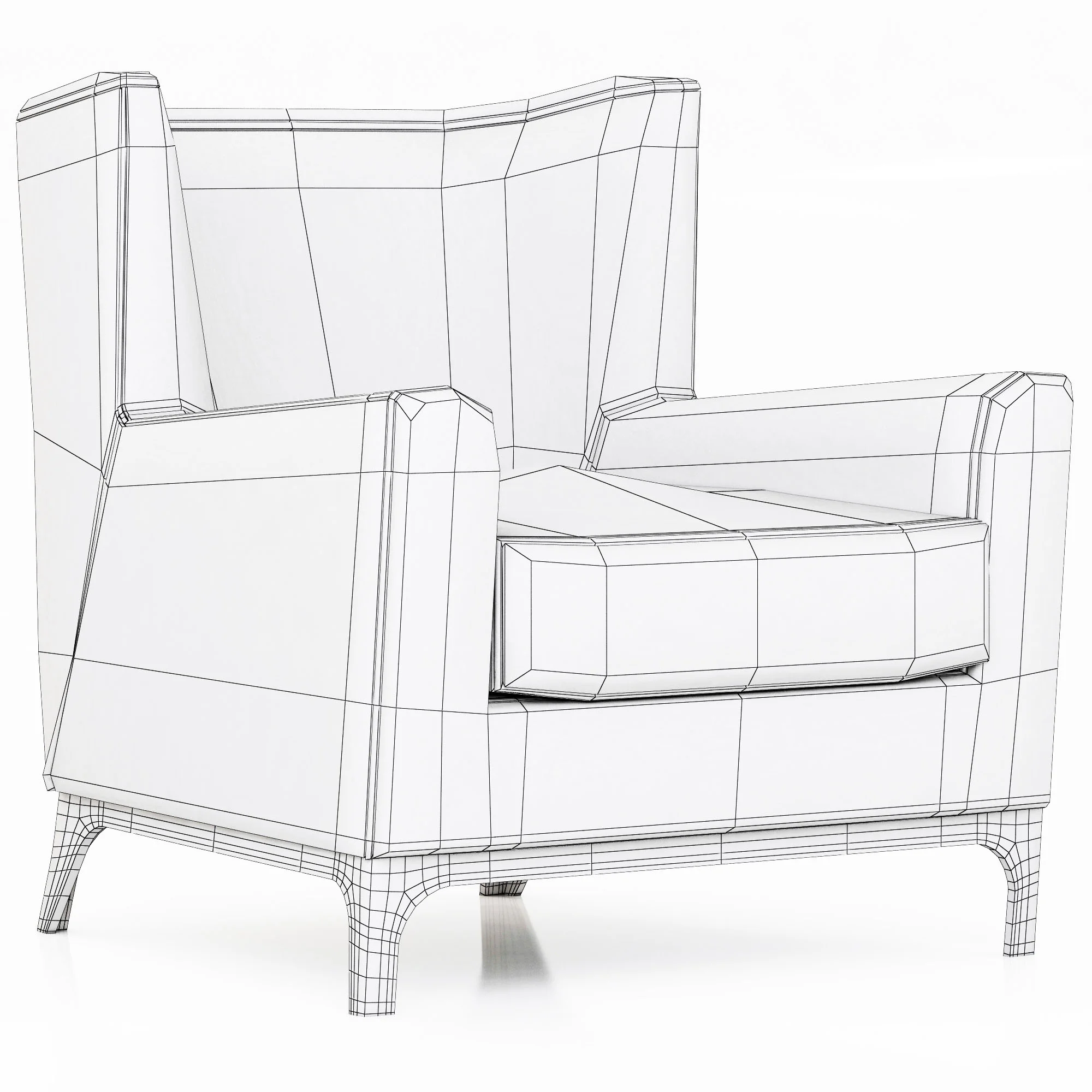 COLE CHAIR BY AMERICAN LEATHER, 3D model preview 7