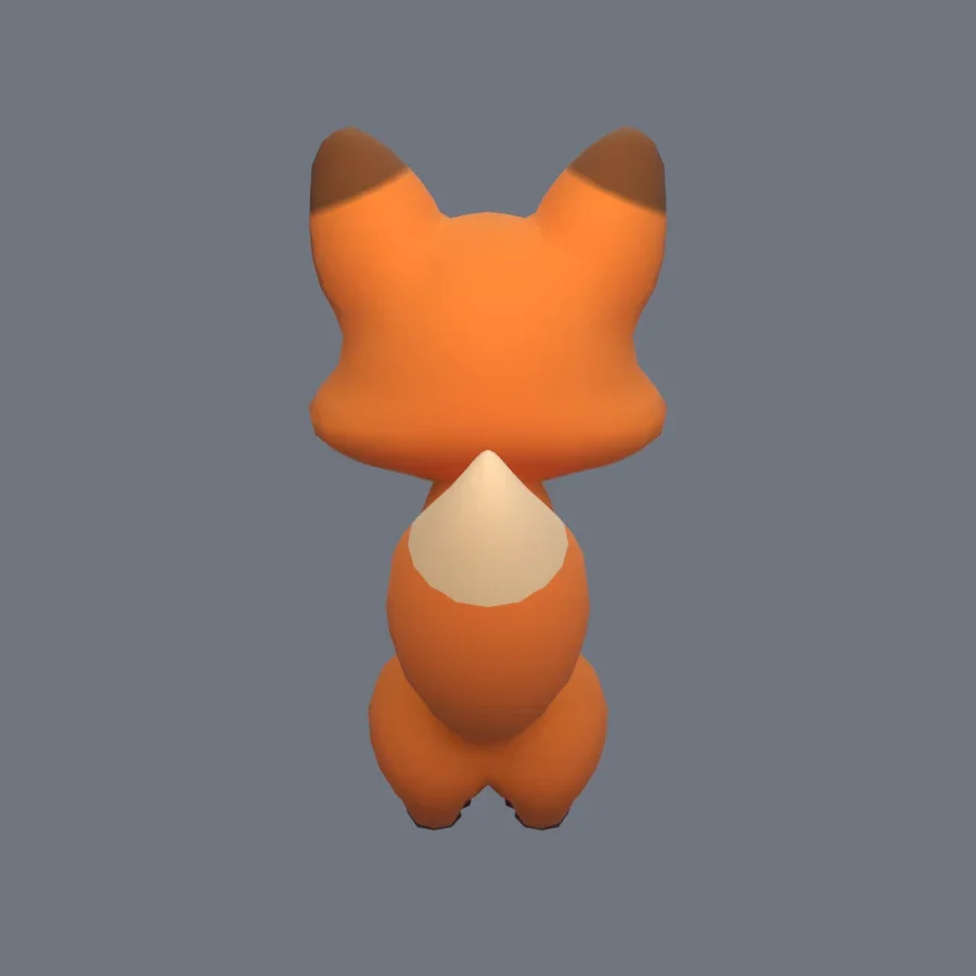 Stylized Animal Fox, 3D model preview 4