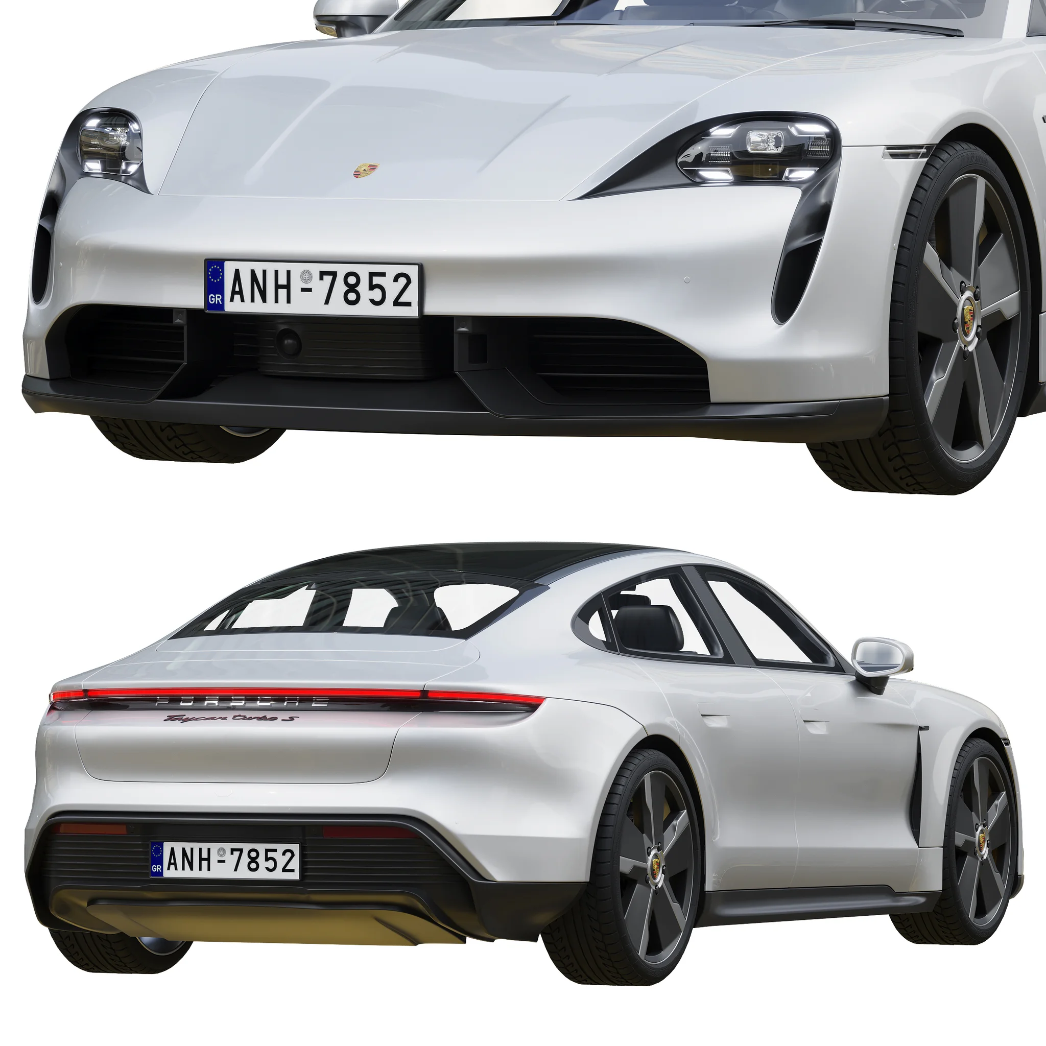 Porsche Taycan, 3D model preview 4