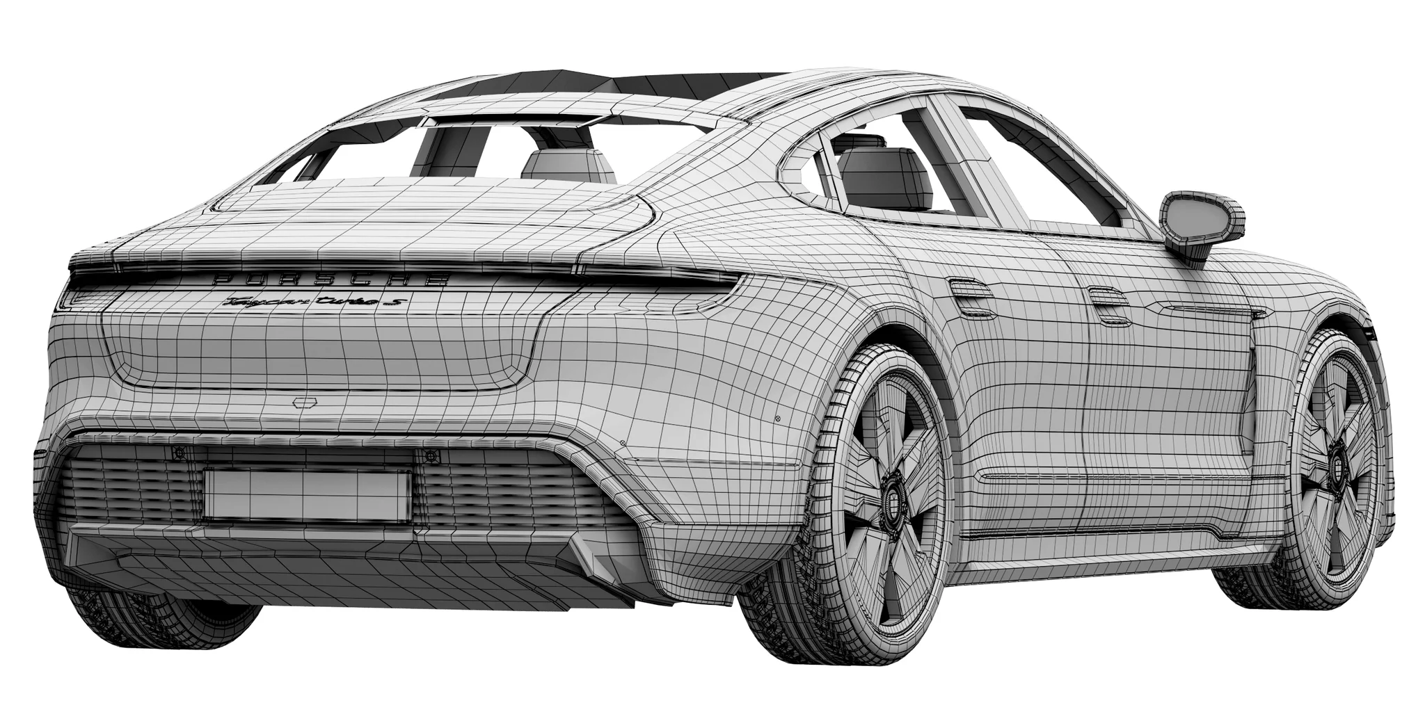 Porsche Taycan, 3D model preview 9