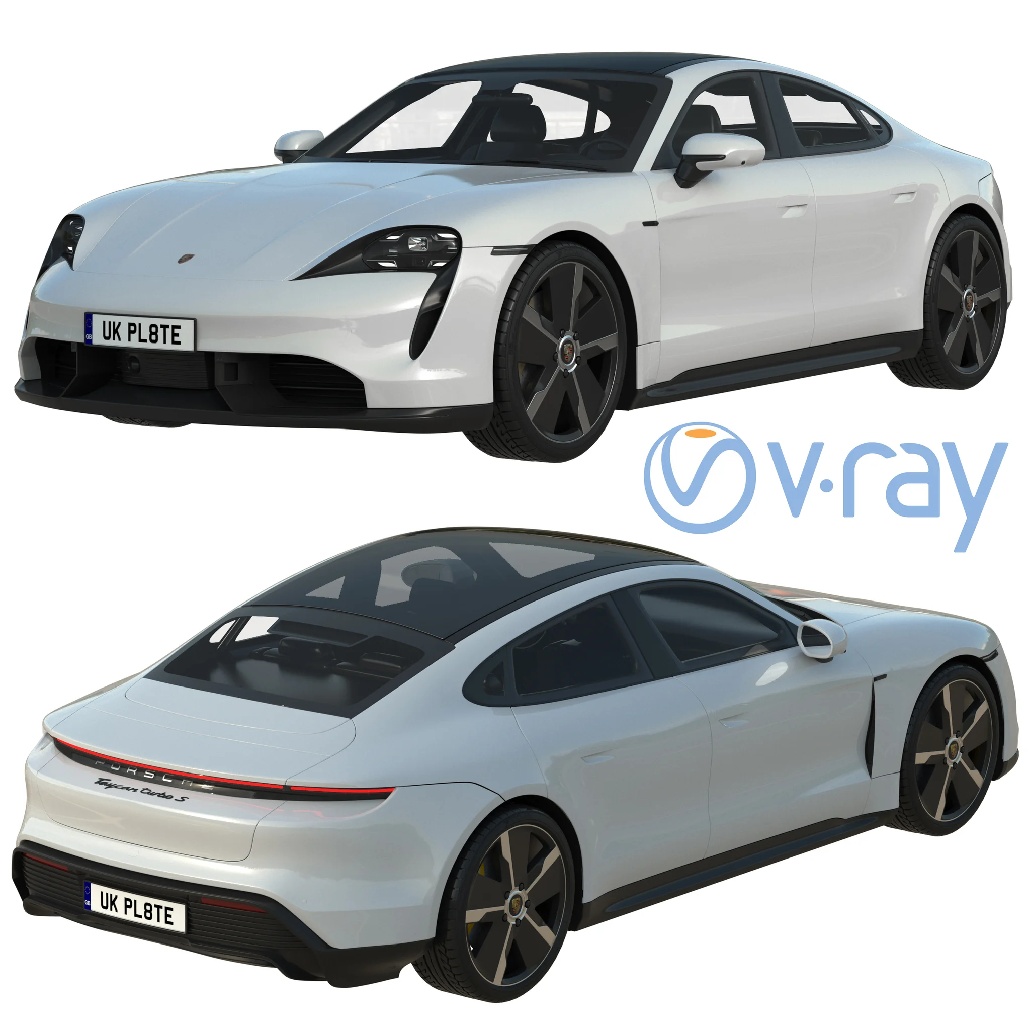 Porsche Taycan, 3D model preview 15