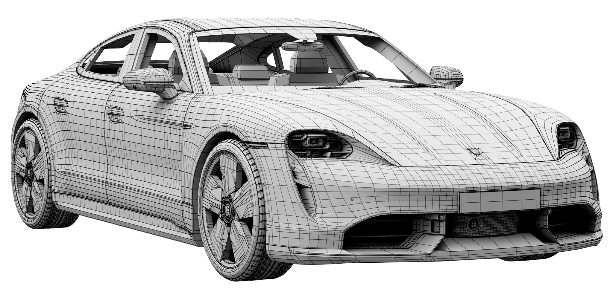 Porsche Taycan, 3D model preview 19
