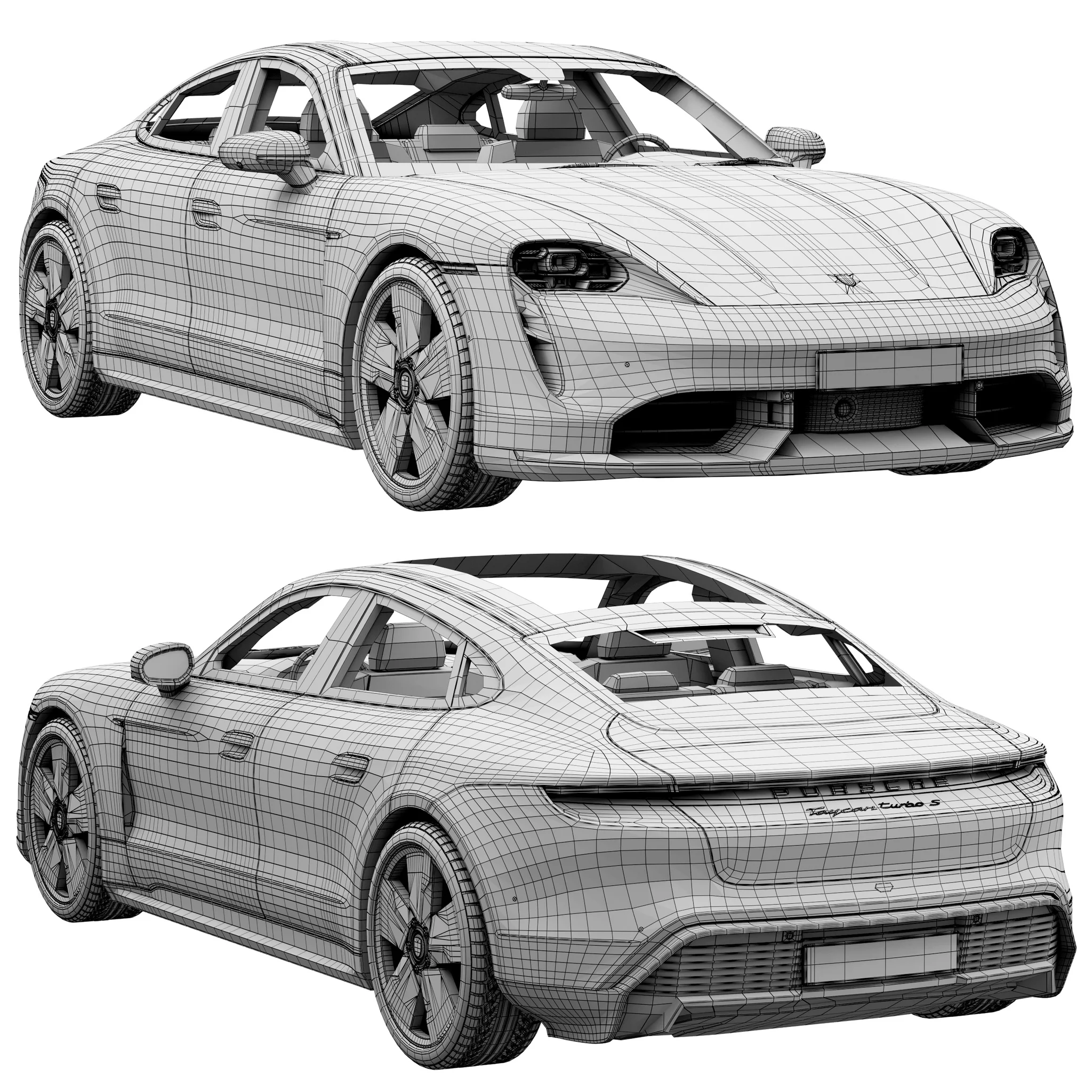Porsche Taycan, 3D model preview 21
