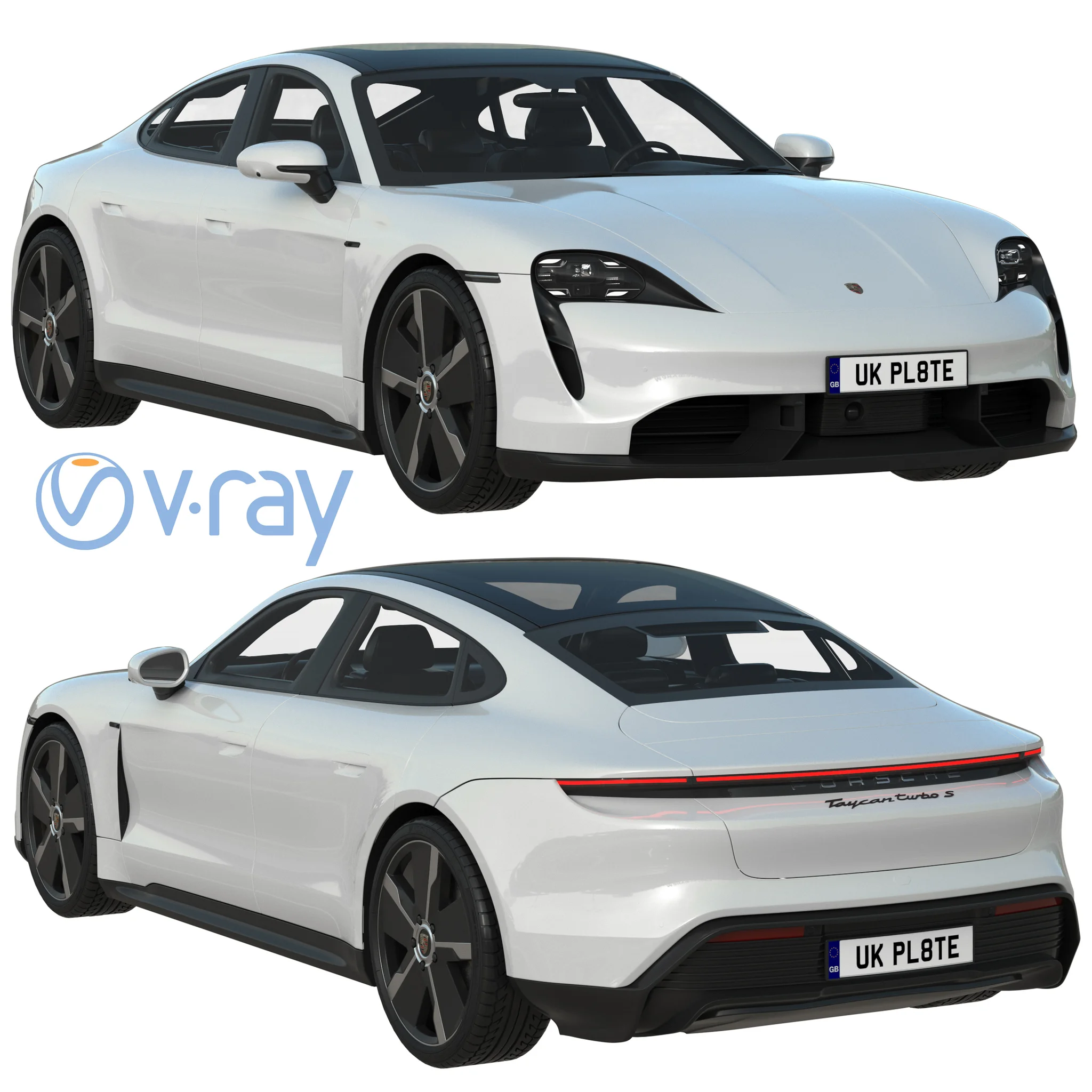 Porsche Taycan, 3D model preview 23