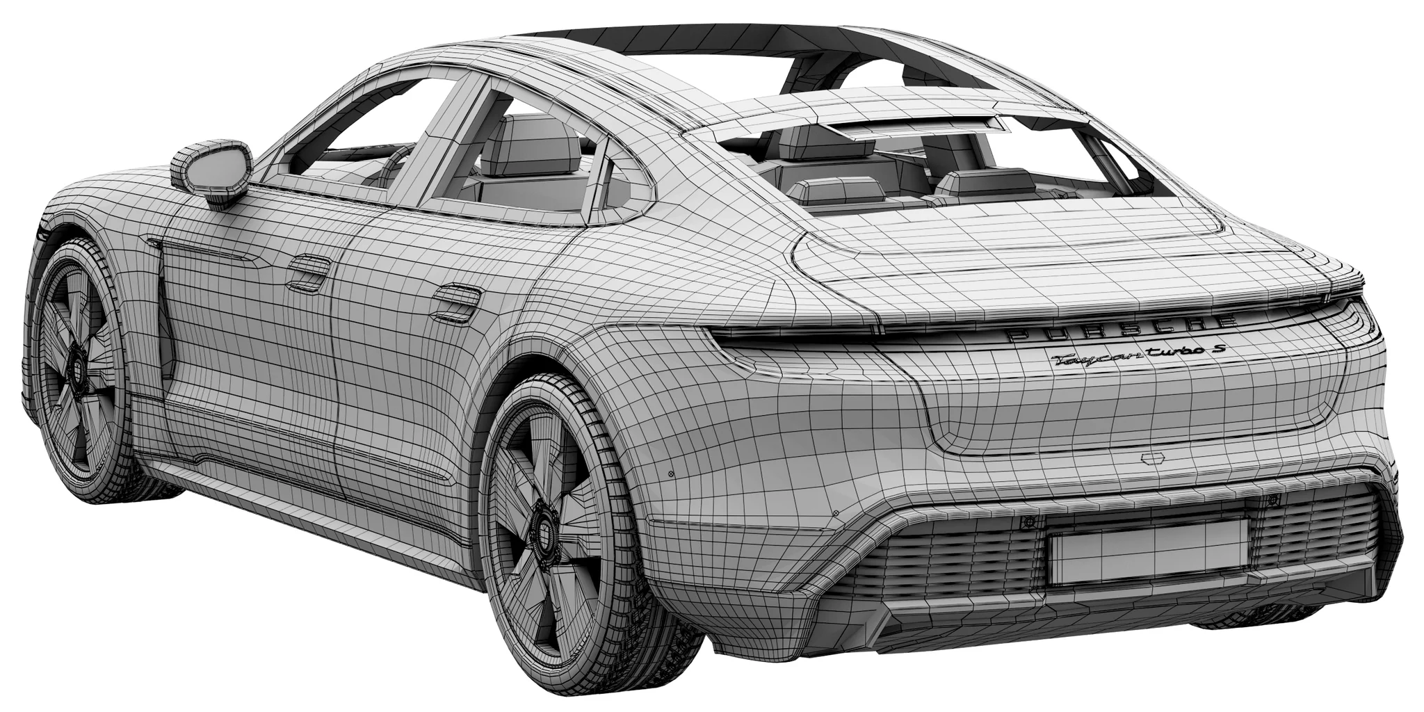 Porsche Taycan, 3D model preview 26