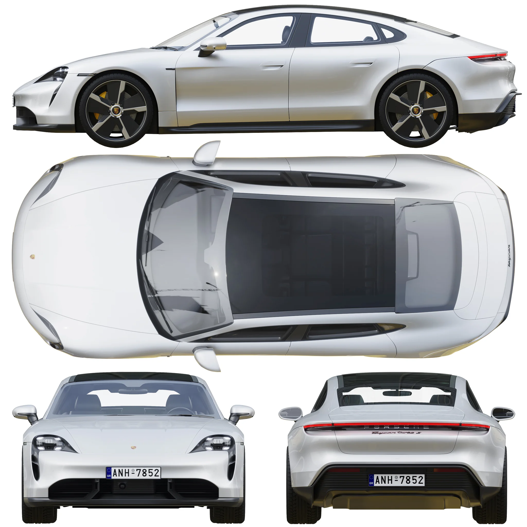 Porsche Taycan, 3D model preview 31