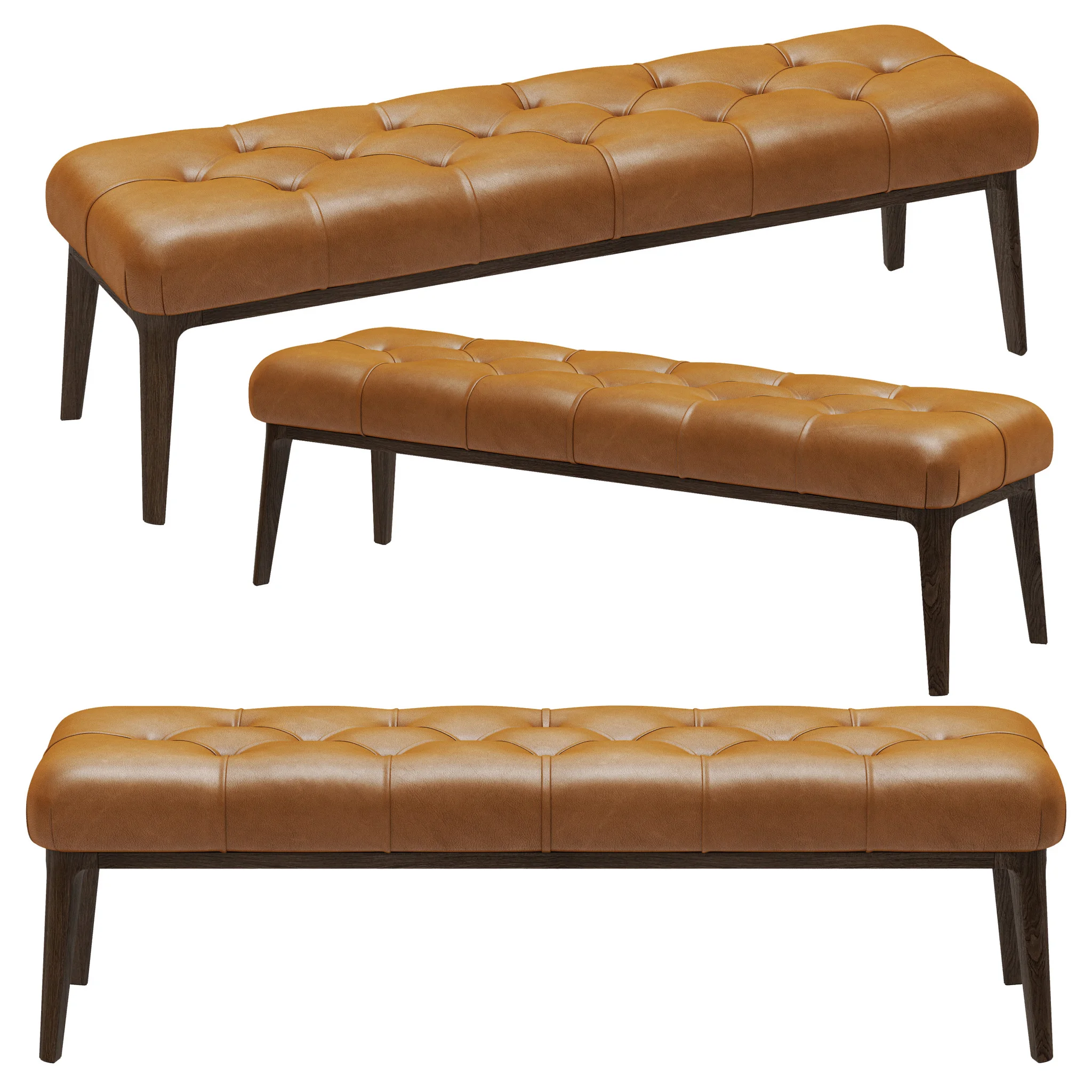 Poltrona Frau Glenn Bench — 3D model preview 2