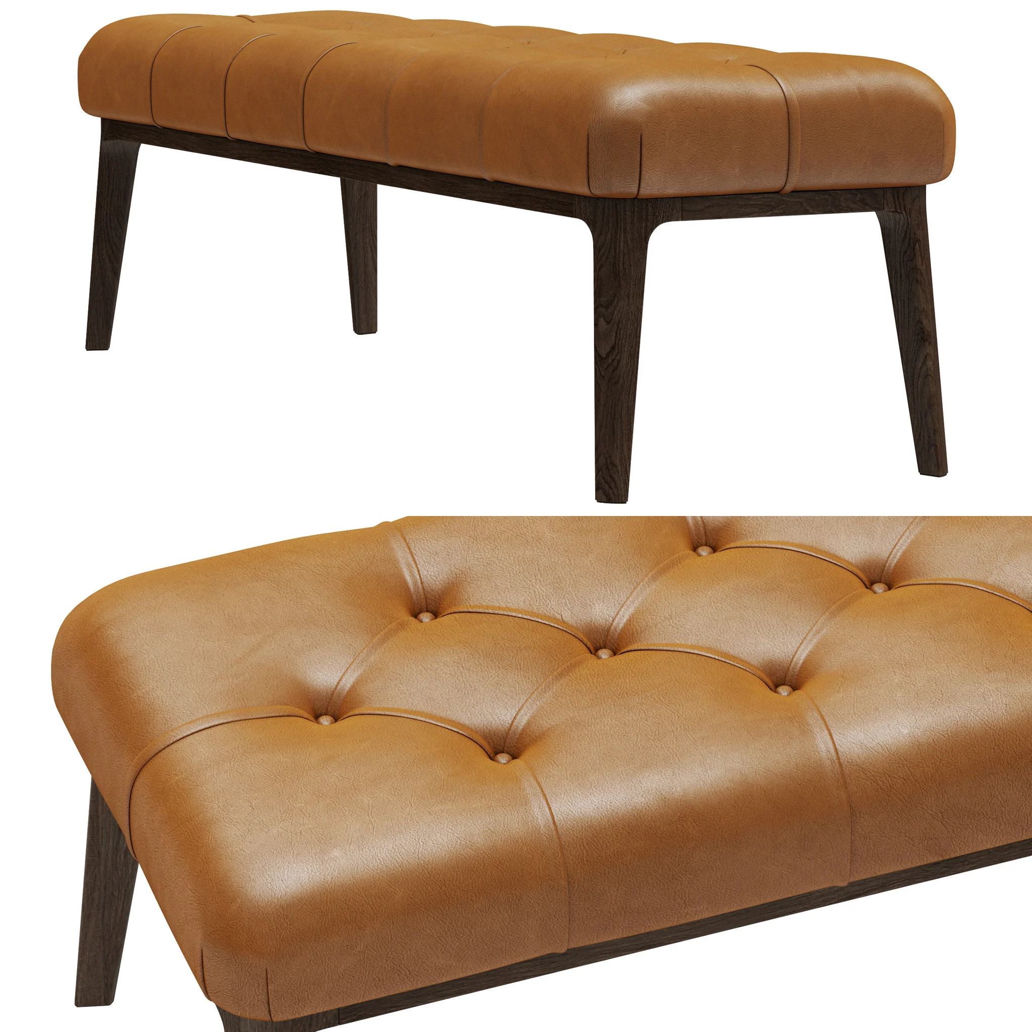 Poltrona Frau Glenn Bench — 3D model preview 4