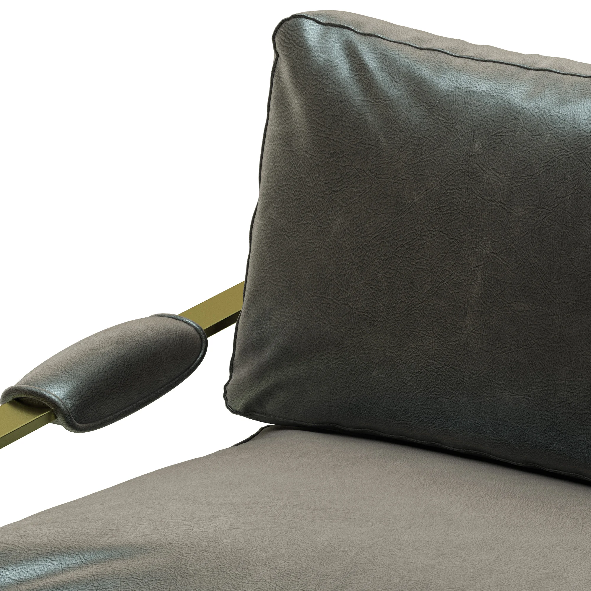 Crate And Barrel Milo Baughman Leather Chair — 3D model preview 3