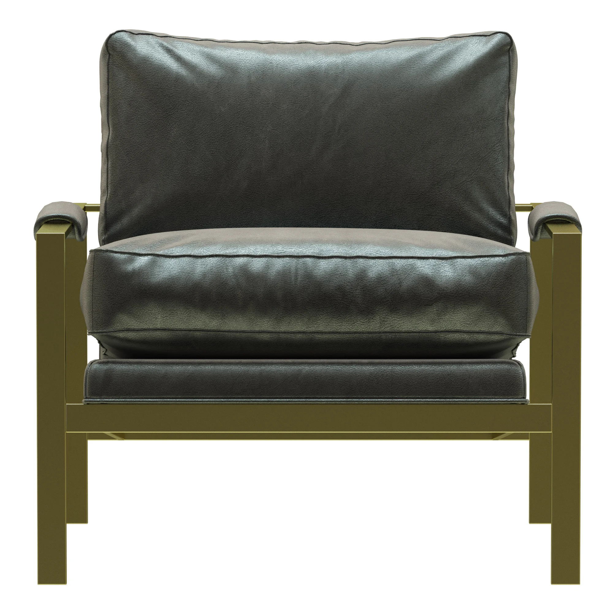Crate And Barrel Milo Baughman Leather Chair — 3D model preview 6