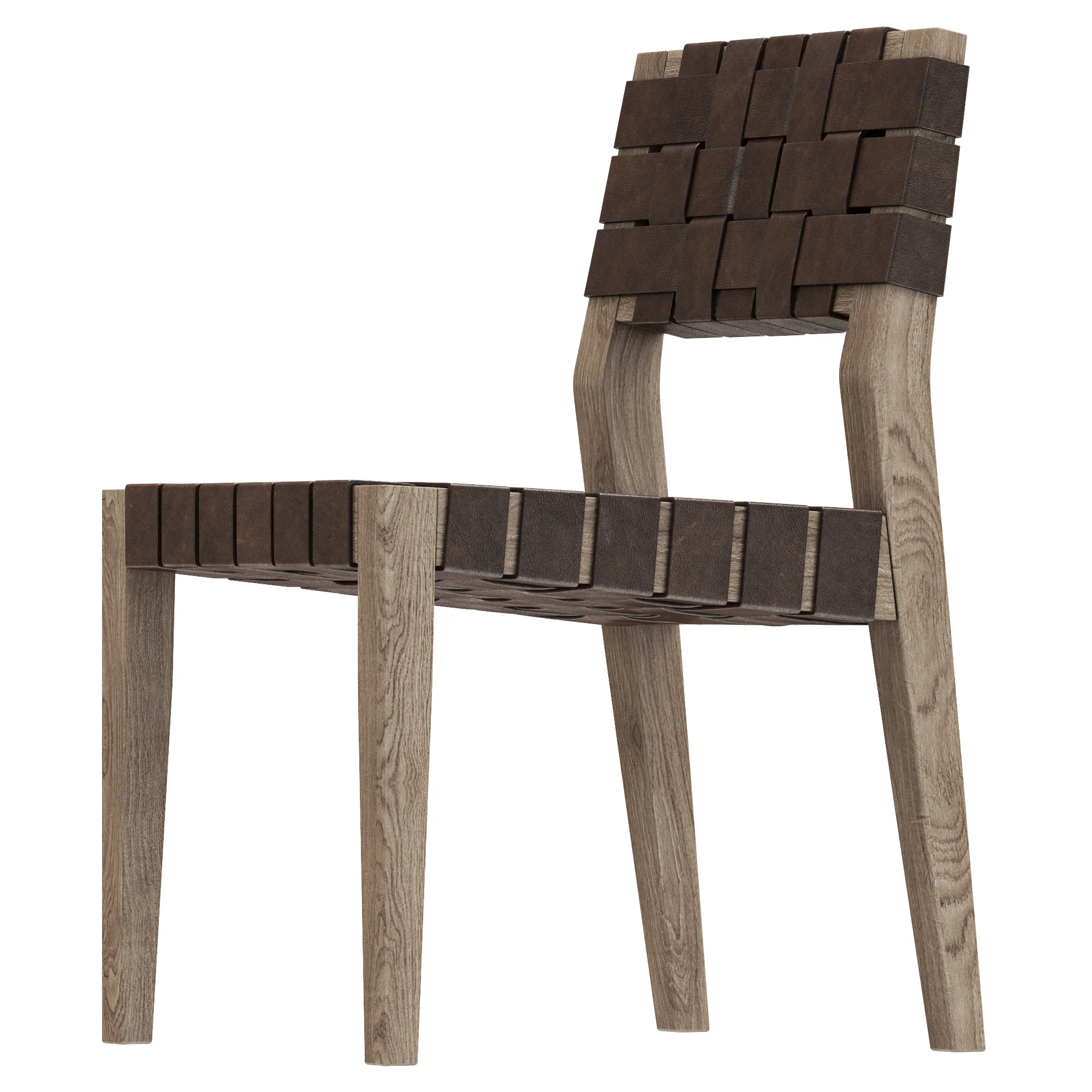 Restoration Hardware Vero Leather Side Chair — 3D model preview 2