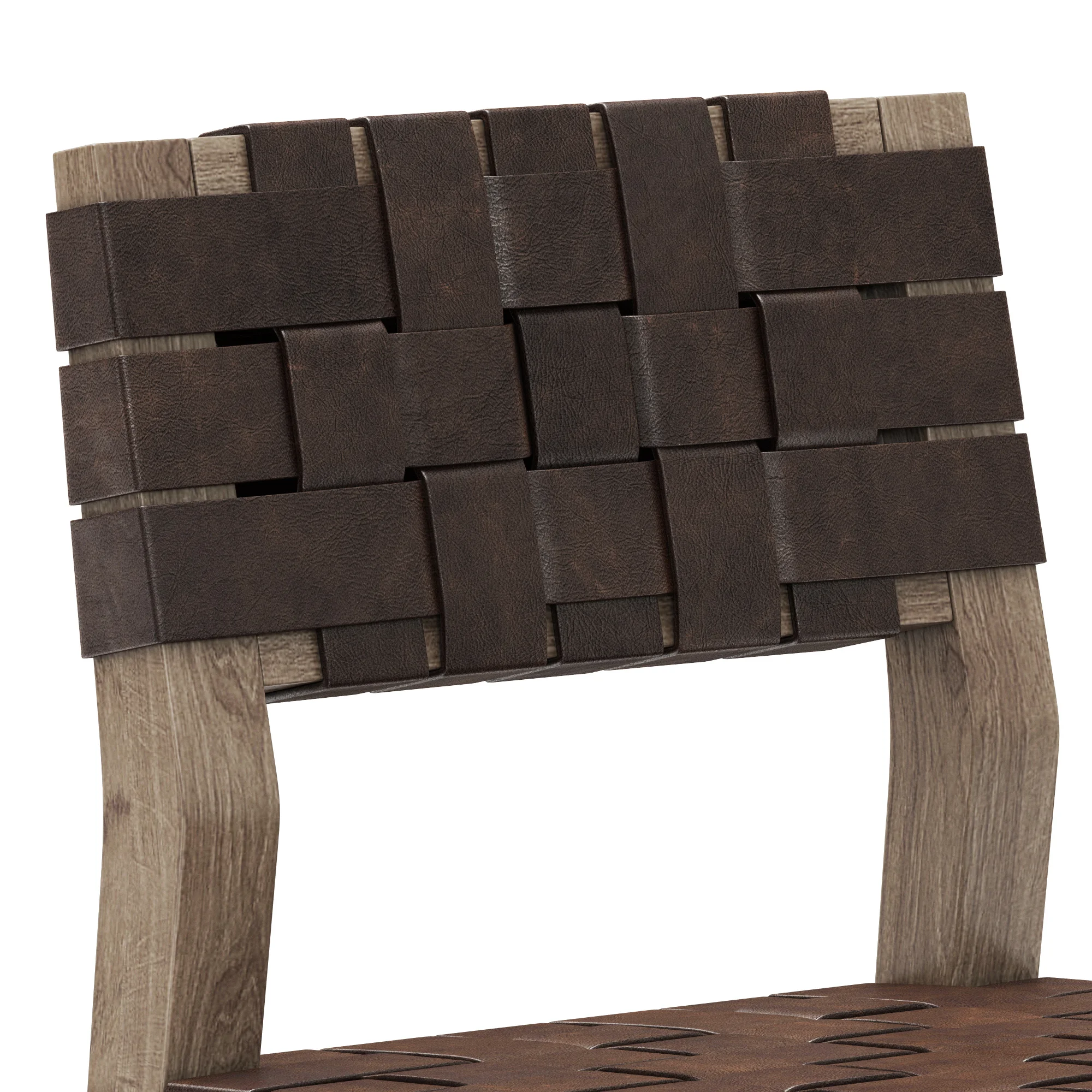 Restoration Hardware Vero Leather Side Chair — 3D model preview 3
