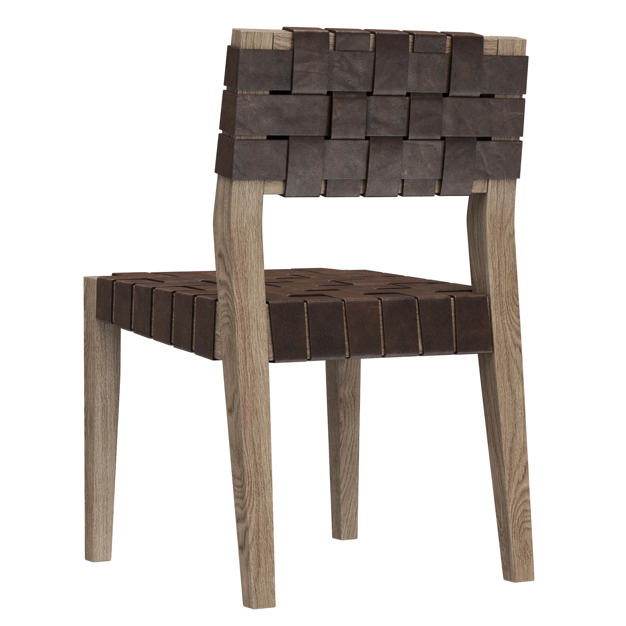 Restoration Hardware Vero Leather Side Chair — 3D model preview 4