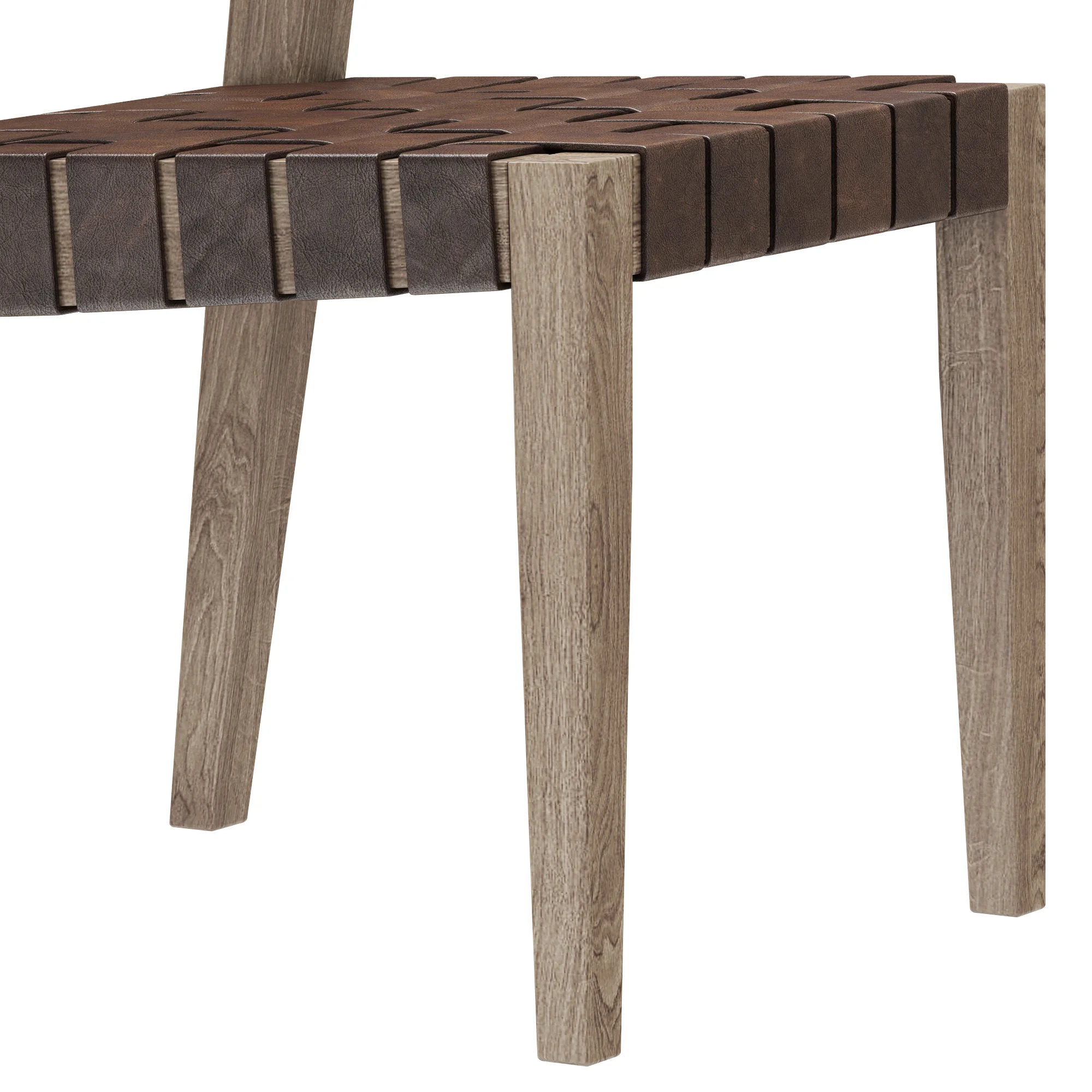 Restoration Hardware Vero Leather Side Chair — 3D model preview 5
