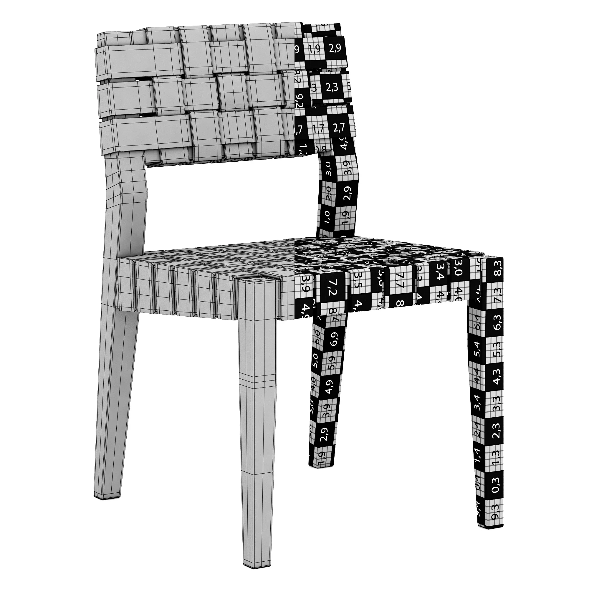 Restoration Hardware Vero Leather Side Chair — 3D model preview 8