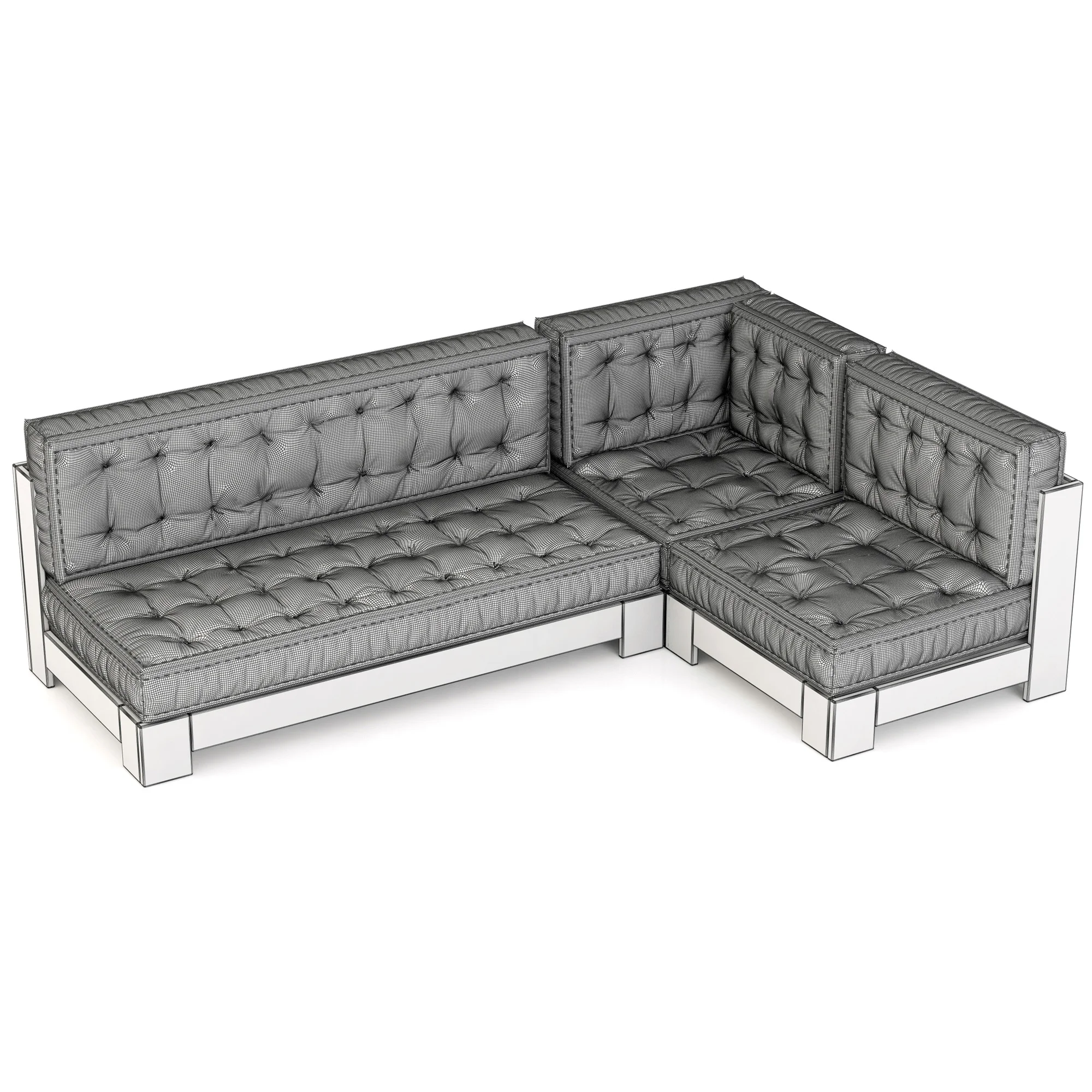 RH Teen Callum L Sectional Set — 3D model preview 4