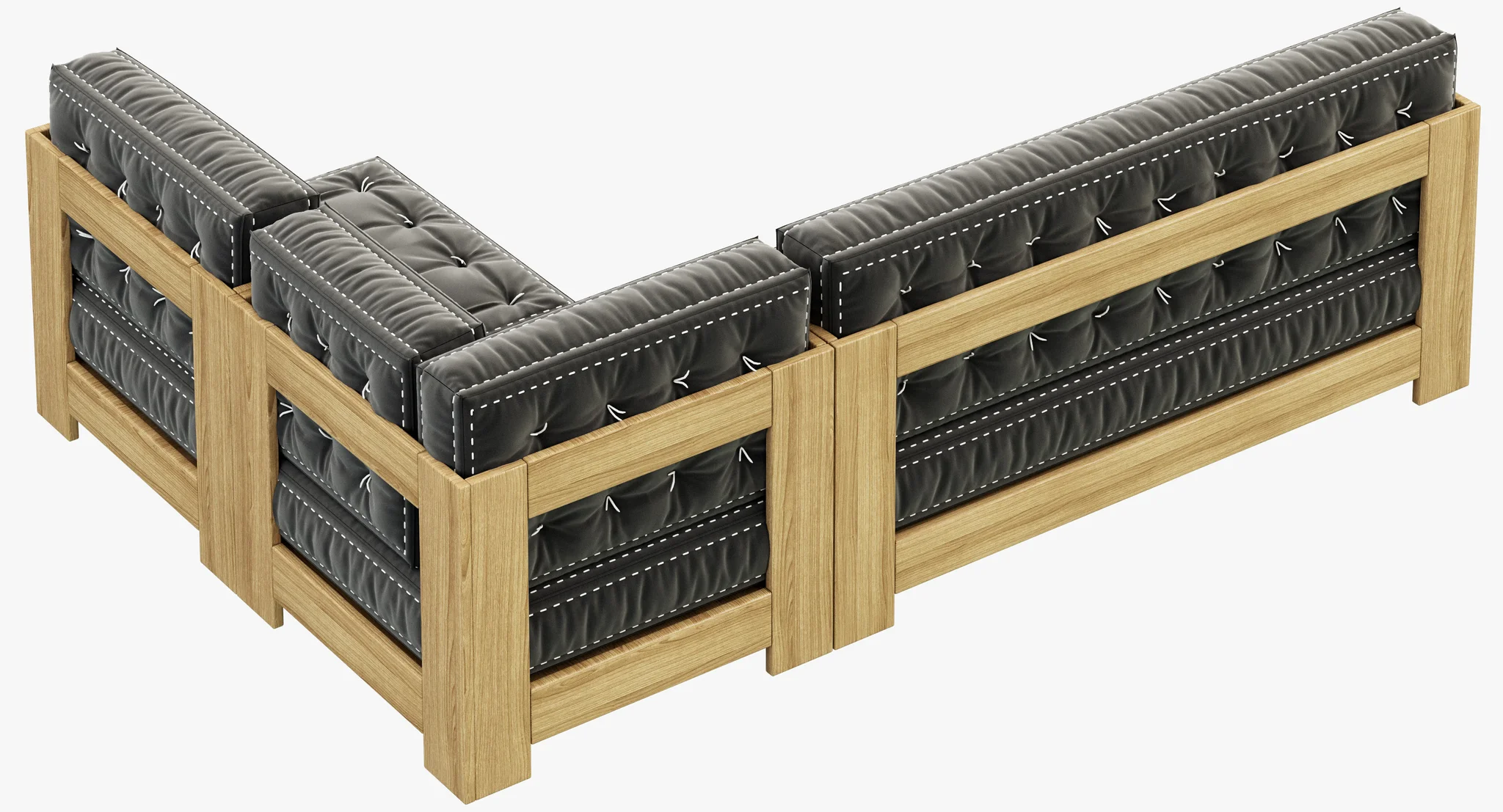 RH Teen Callum L Sectional Set — 3D model preview 6