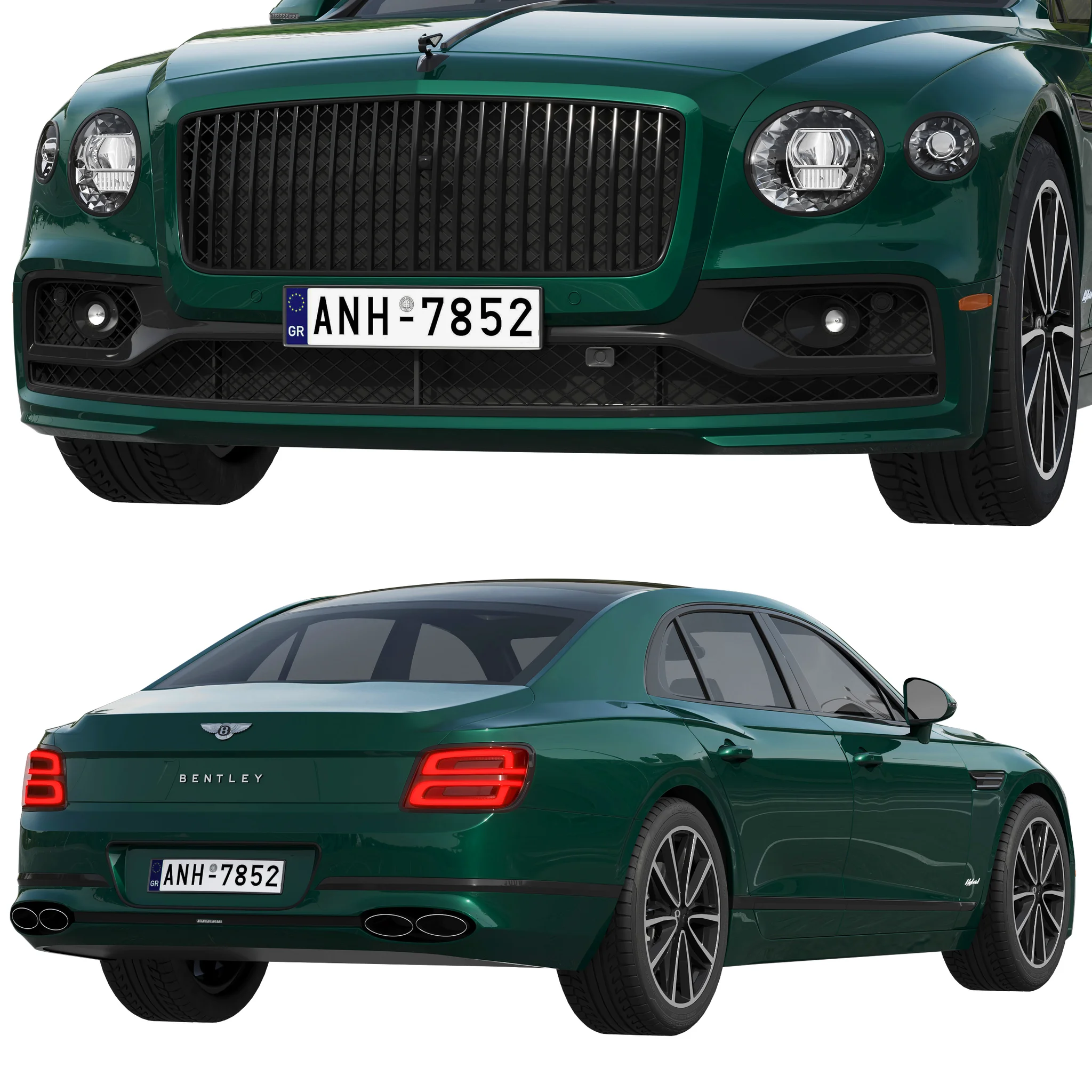 Bentley Flying Spur Hybrid, 3D model preview 3