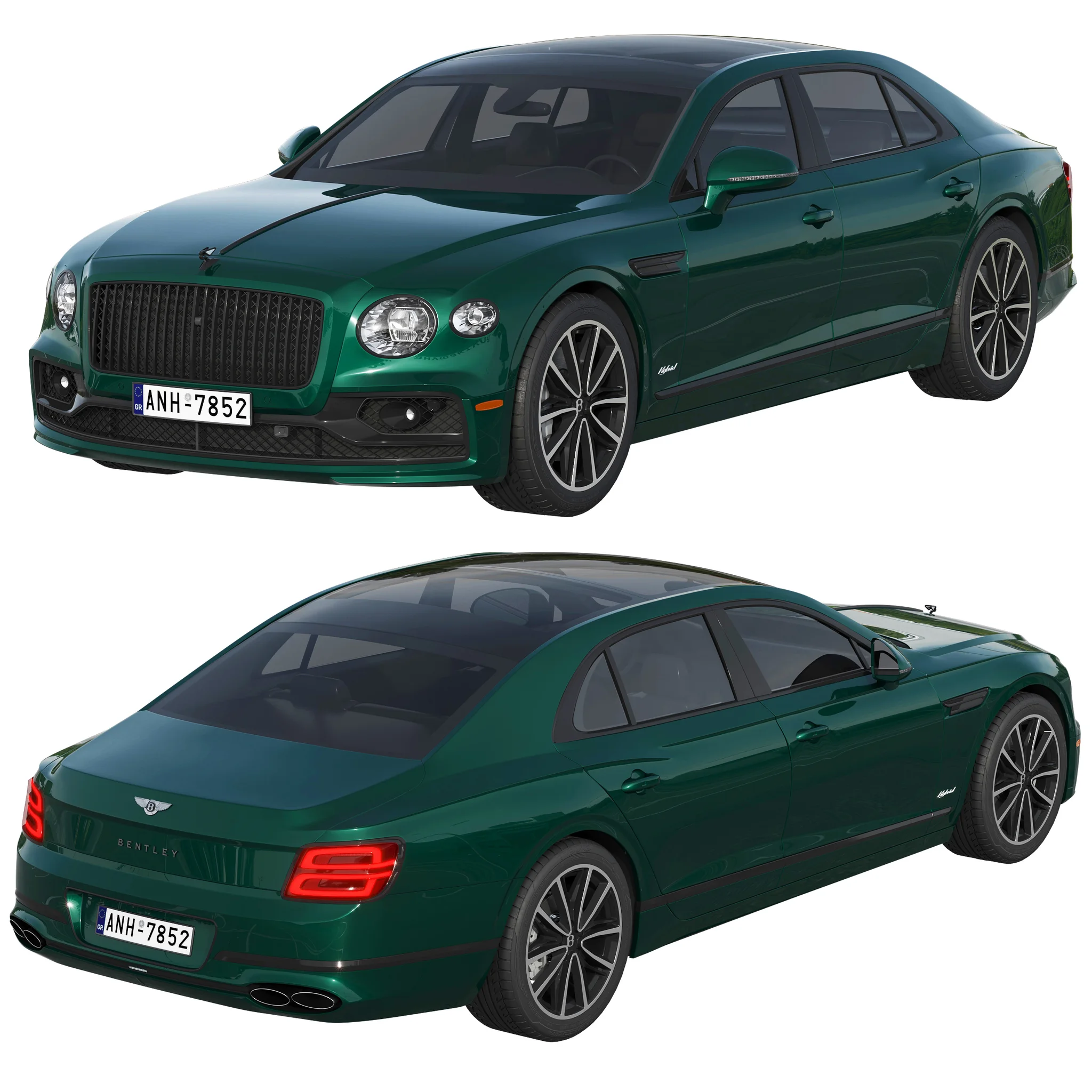Bentley Flying Spur Hybrid, 3D model preview 7