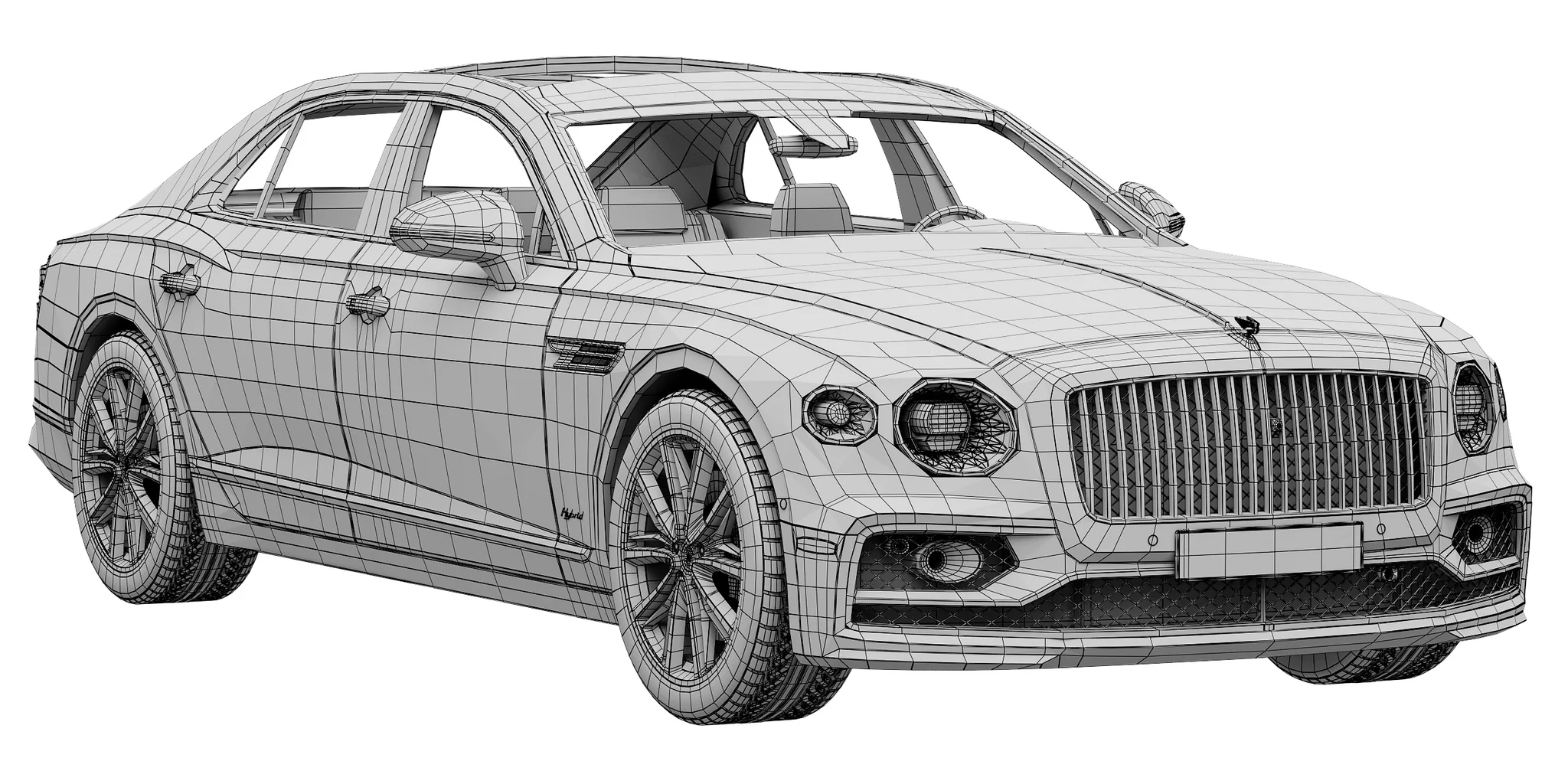 Bentley Flying Spur Hybrid, 3D model preview 17